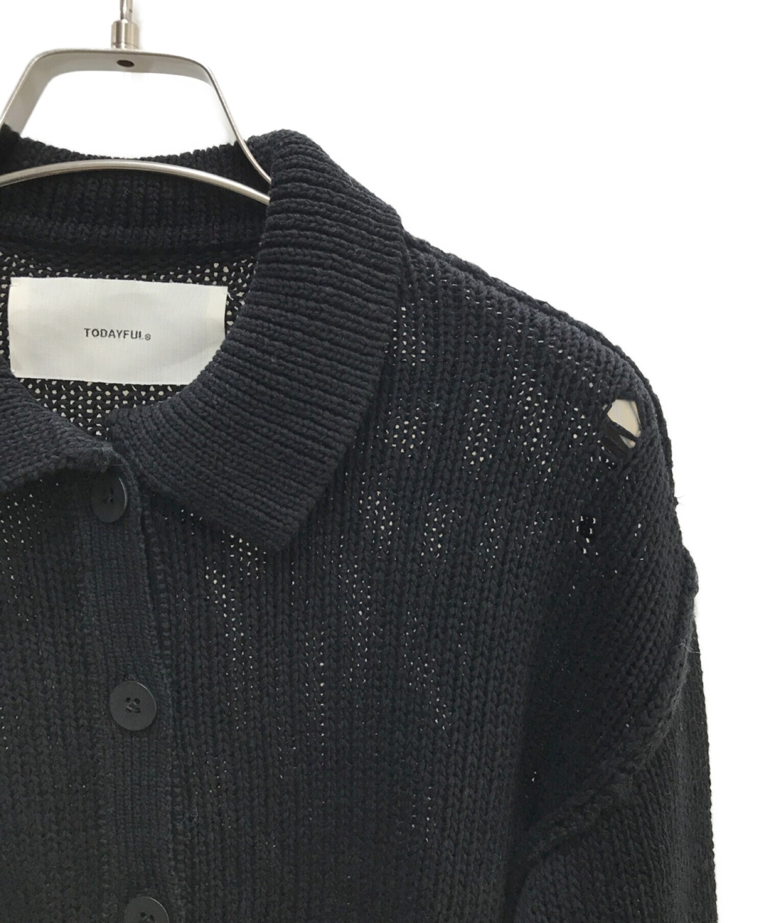 TODAYFUL (トゥデイフル) Lowgauge Knit Shirts ブラック サイズ:F