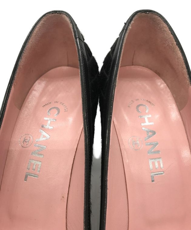 中古・古着通販】CHANEL (シャネル) ハラコキルティングヒールパンプス