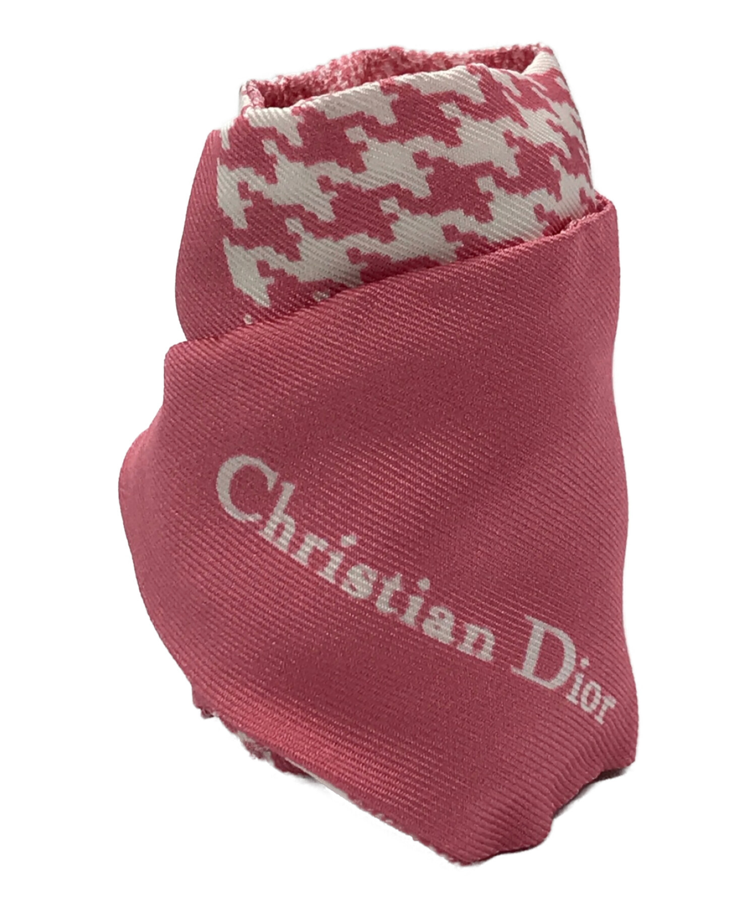Christian Dior (クリスチャン ディオール) 30 MONTAIGNE ミッツァ シルク スカーフ ピンク
