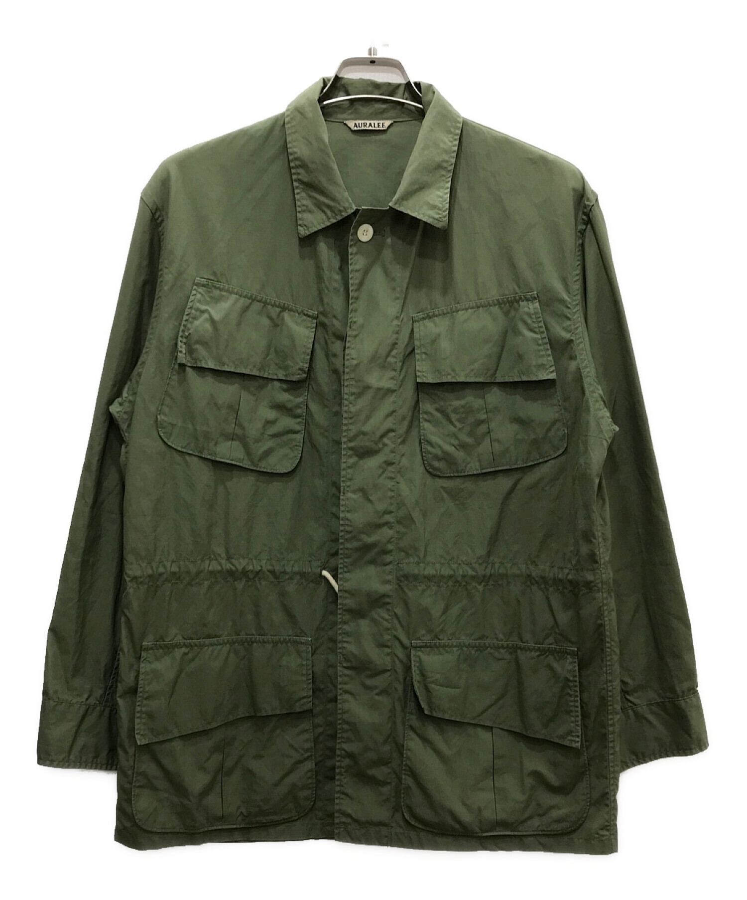 AURALEE (オーラリー) WASHED FINX RIPSTOP FATIGUE JACKET オリーブ サイズ:4