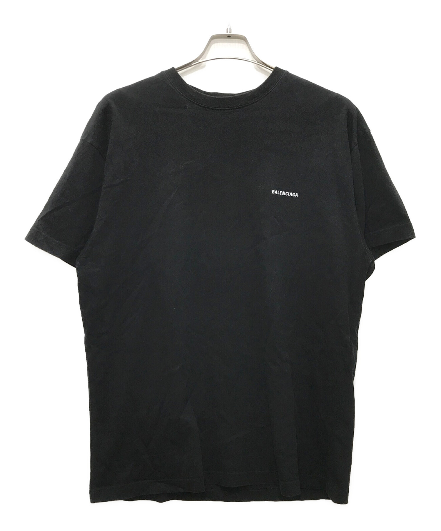 BALENCIAGA (バレンシアガ) スモールロゴプリントTシャツ ブラック サイズ:S