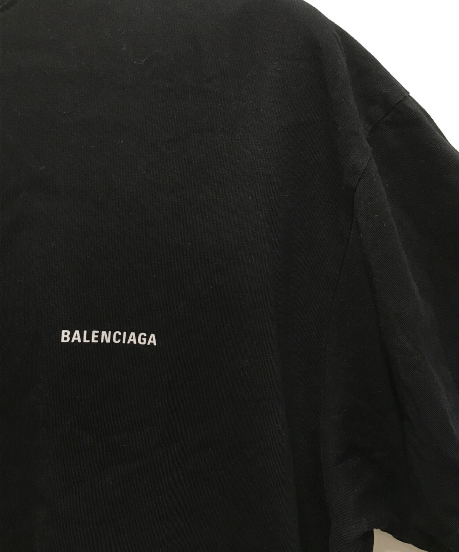 BALENCIAGA (バレンシアガ) スモールロゴプリントTシャツ ブラック サイズ:S