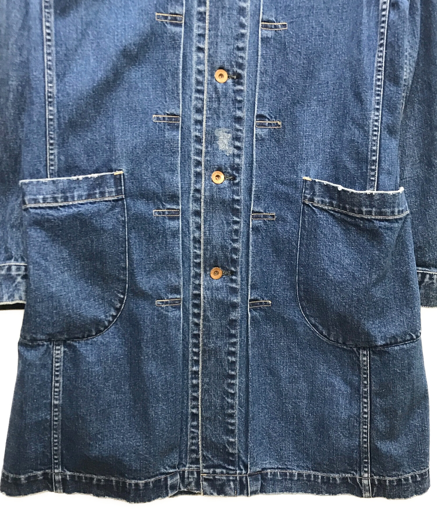 中古・古着通販】KURO (クロ) MONTE DENIM COAT インディゴ｜ブランド