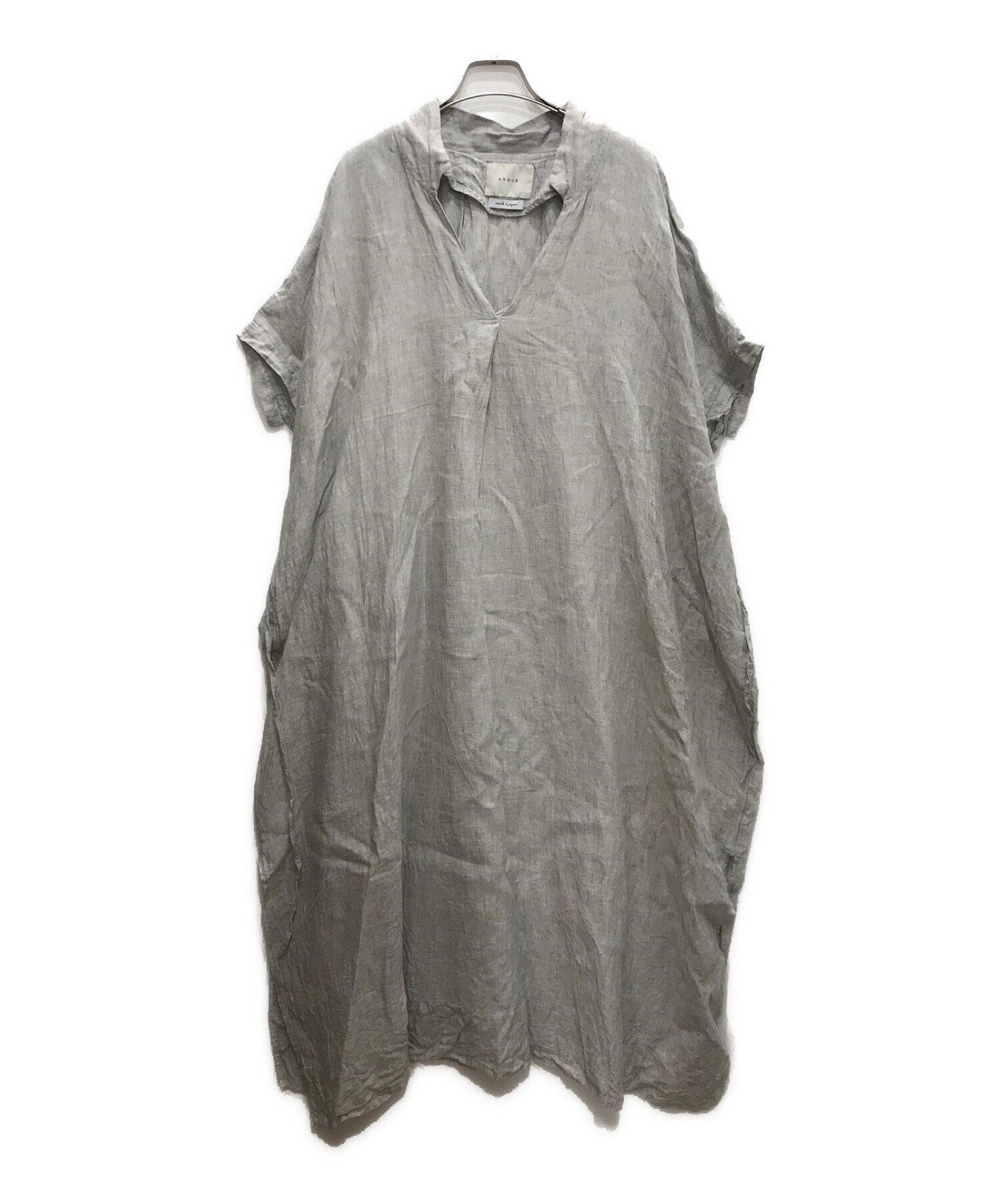 ARGUE (アーギュ) Linen Caftan Dress グレー サイズ:FREE