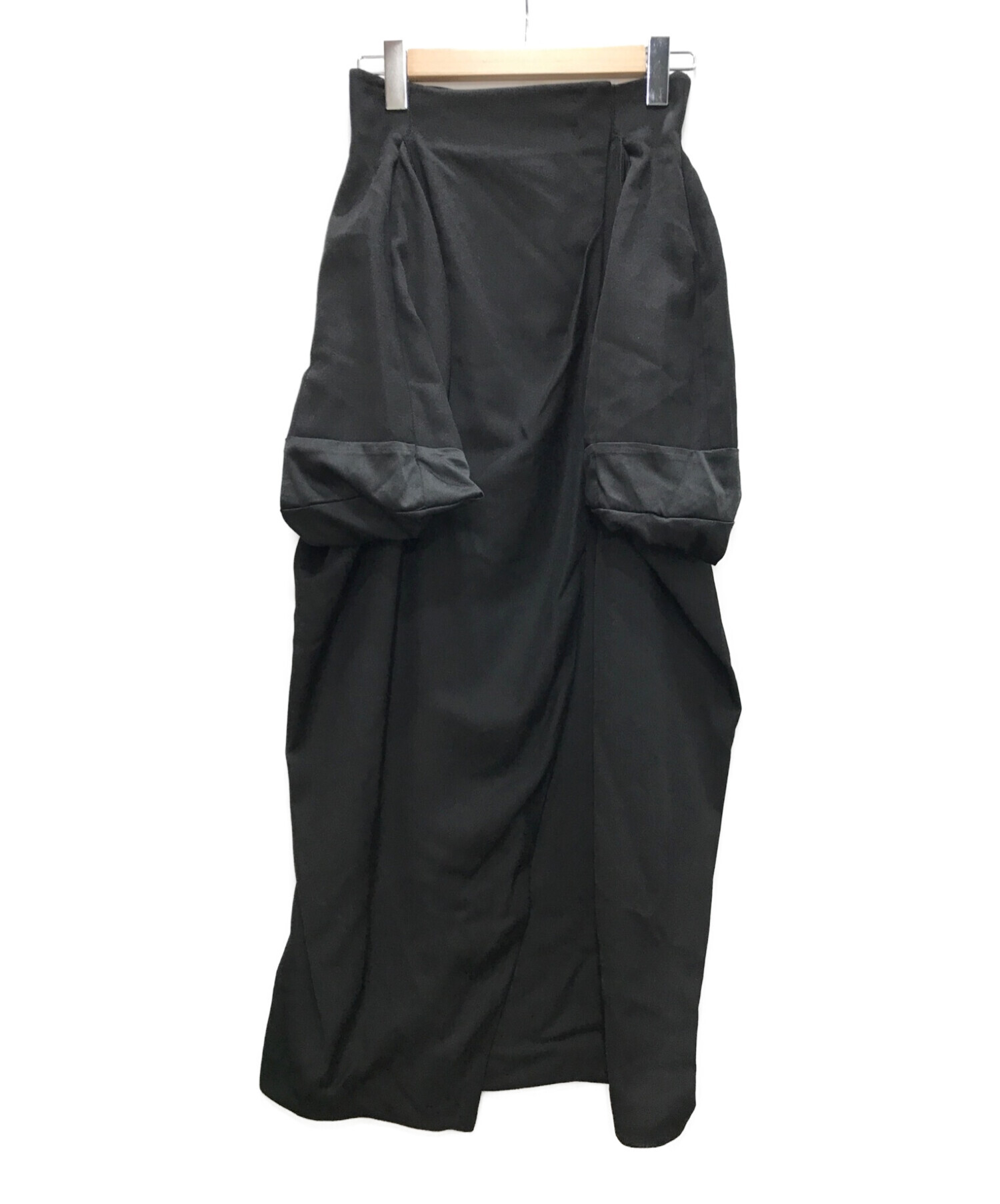 TODAYFUL (トゥデイフル) Drape Satin Skirt ブラック サイズ:38 未使用品