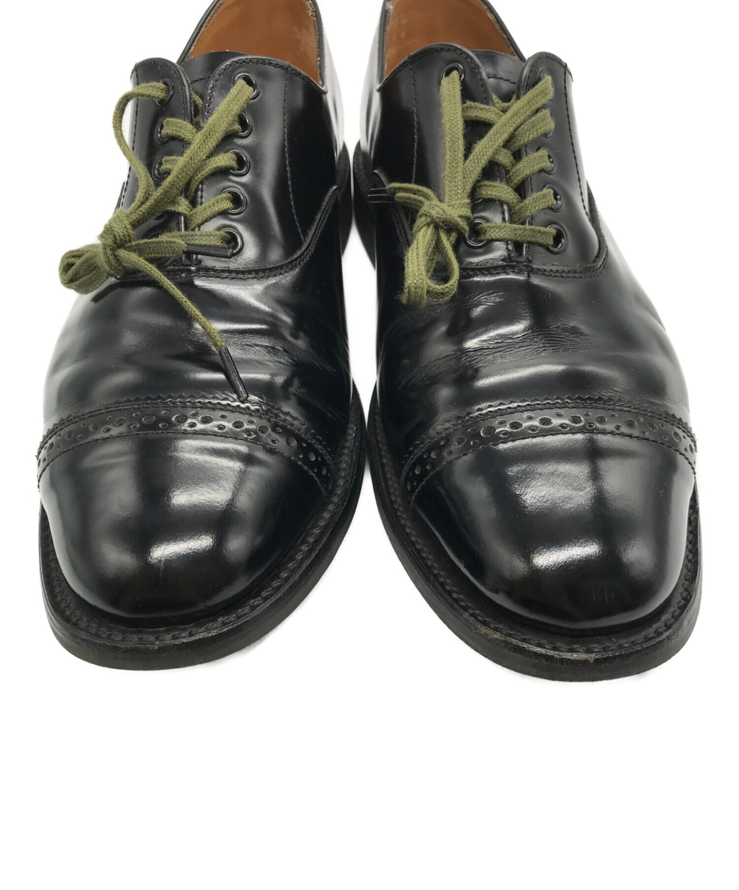 SANDERS (サンダース) Military Punched Cap Oxford ブラック サイズ:8