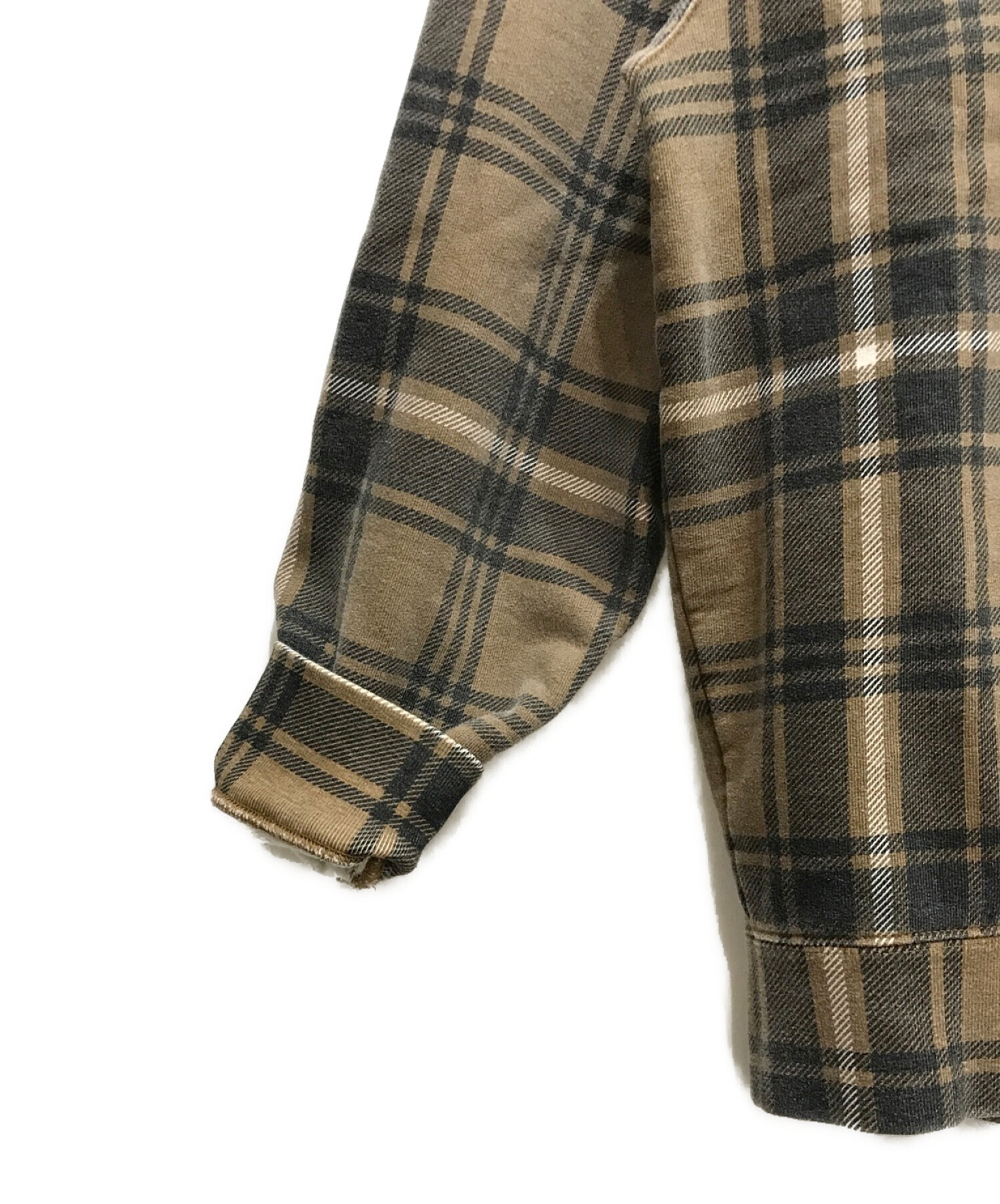 SUPREME (シュプリーム) Plaid Crewneck ブラウン サイズ:Medium