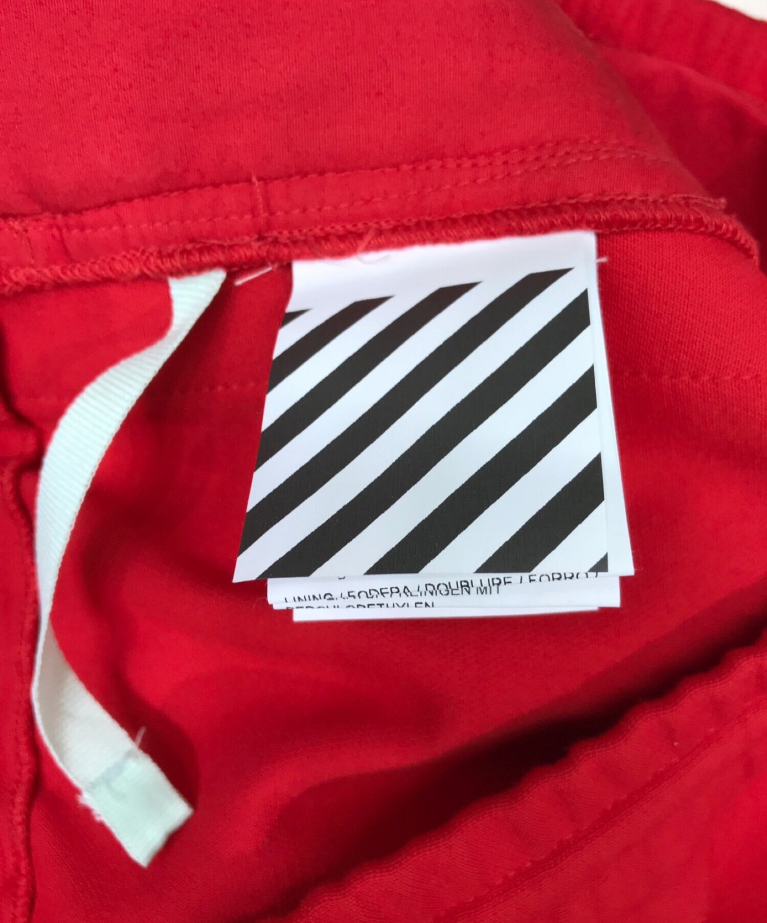 中古・古着通販】OFFWHITE (オフホワイト) Stripe Sweat Pant レッド