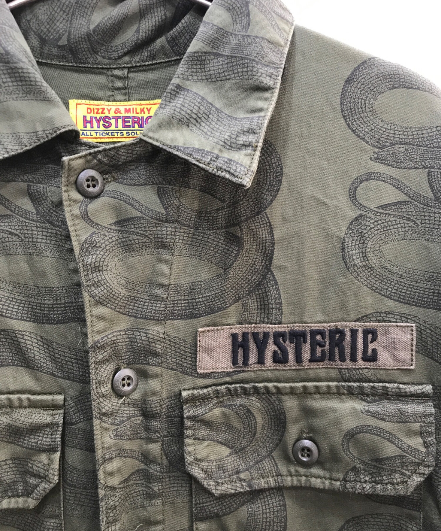 Hysteric Glamour (ヒステリックグラマー) SNAKE LOOP柄 オールインワン オリーブ サイズ:Free