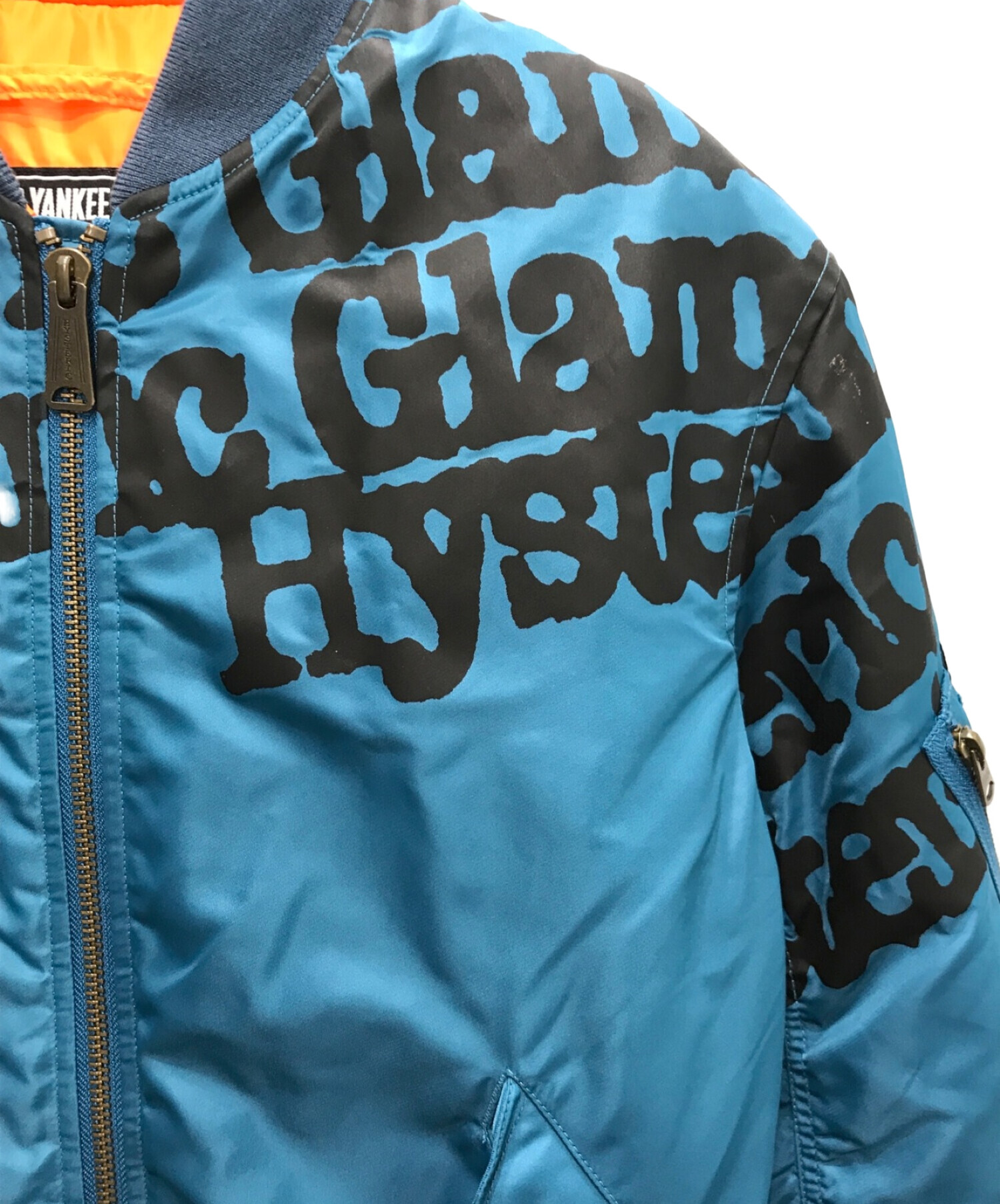 Hysteric Glamour (ヒステリックグラマー) TYPE LOGO MA-1 ブルー サイズ:M