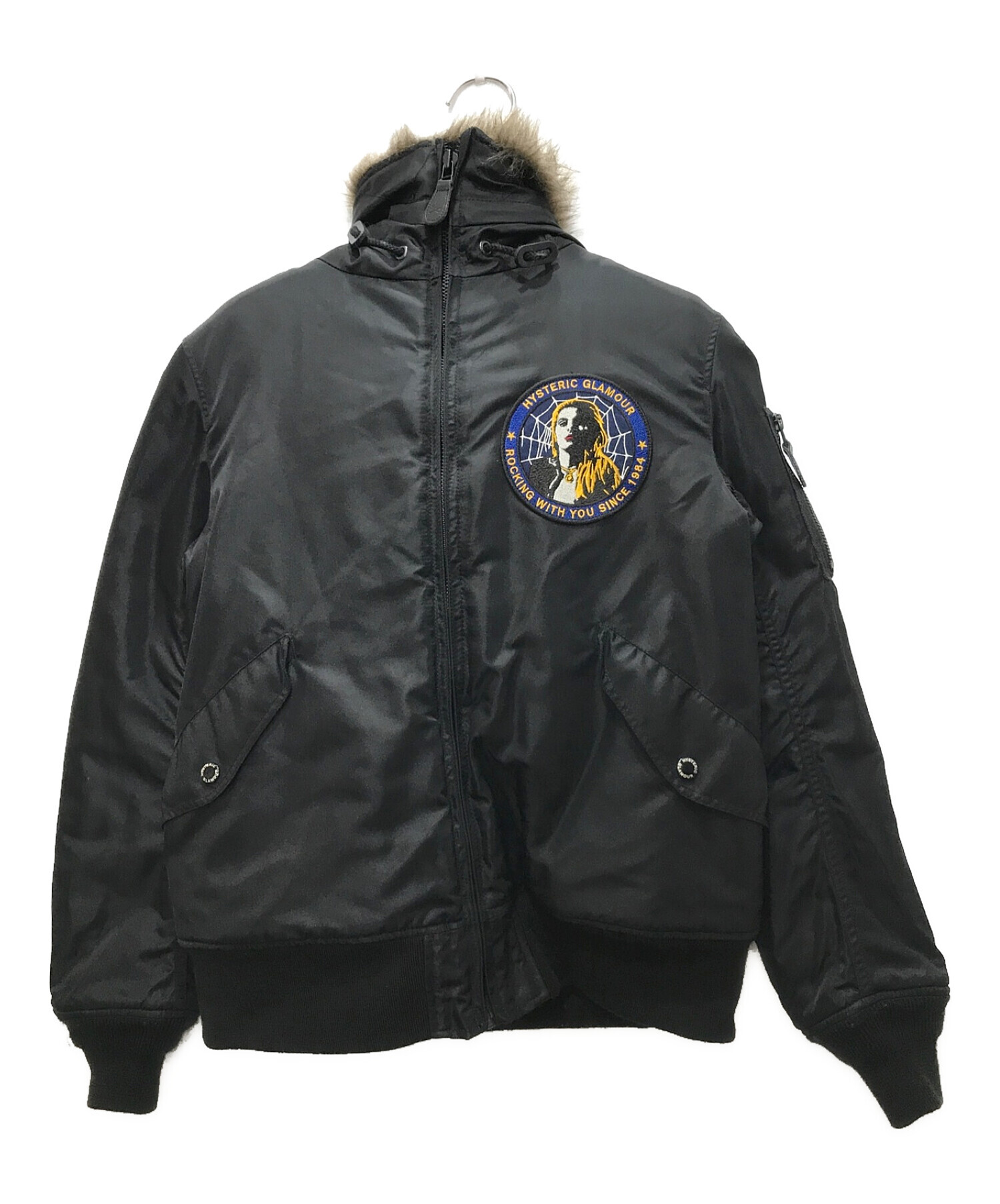 Hysteric Glamour (ヒステリックグラマー) PRIMALOFT エアフォース フーデッド ジャケット ブラック サイズ:M