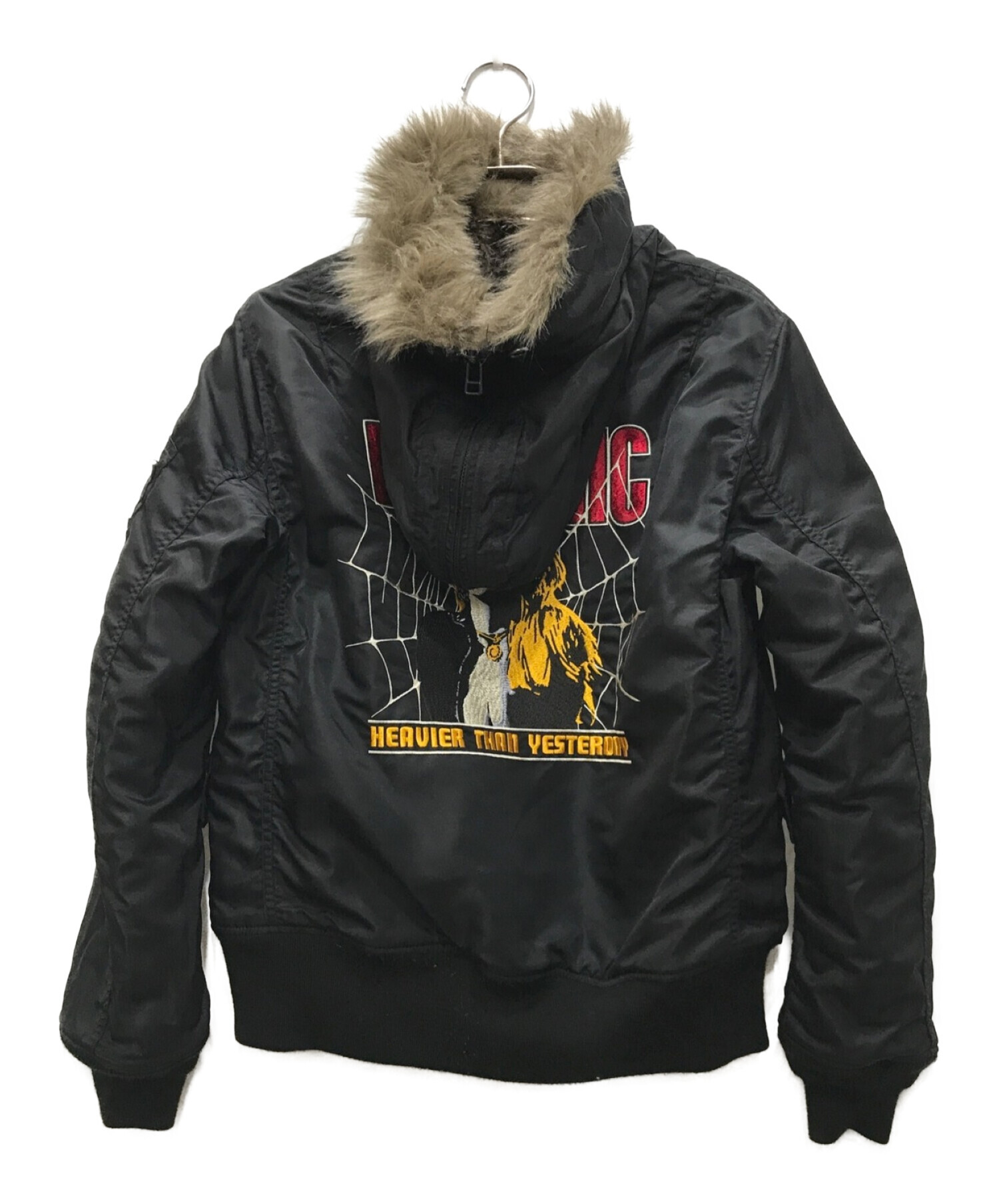 Hysteric Glamour (ヒステリックグラマー) PRIMALOFT エアフォース フーデッド ジャケット ブラック サイズ:M