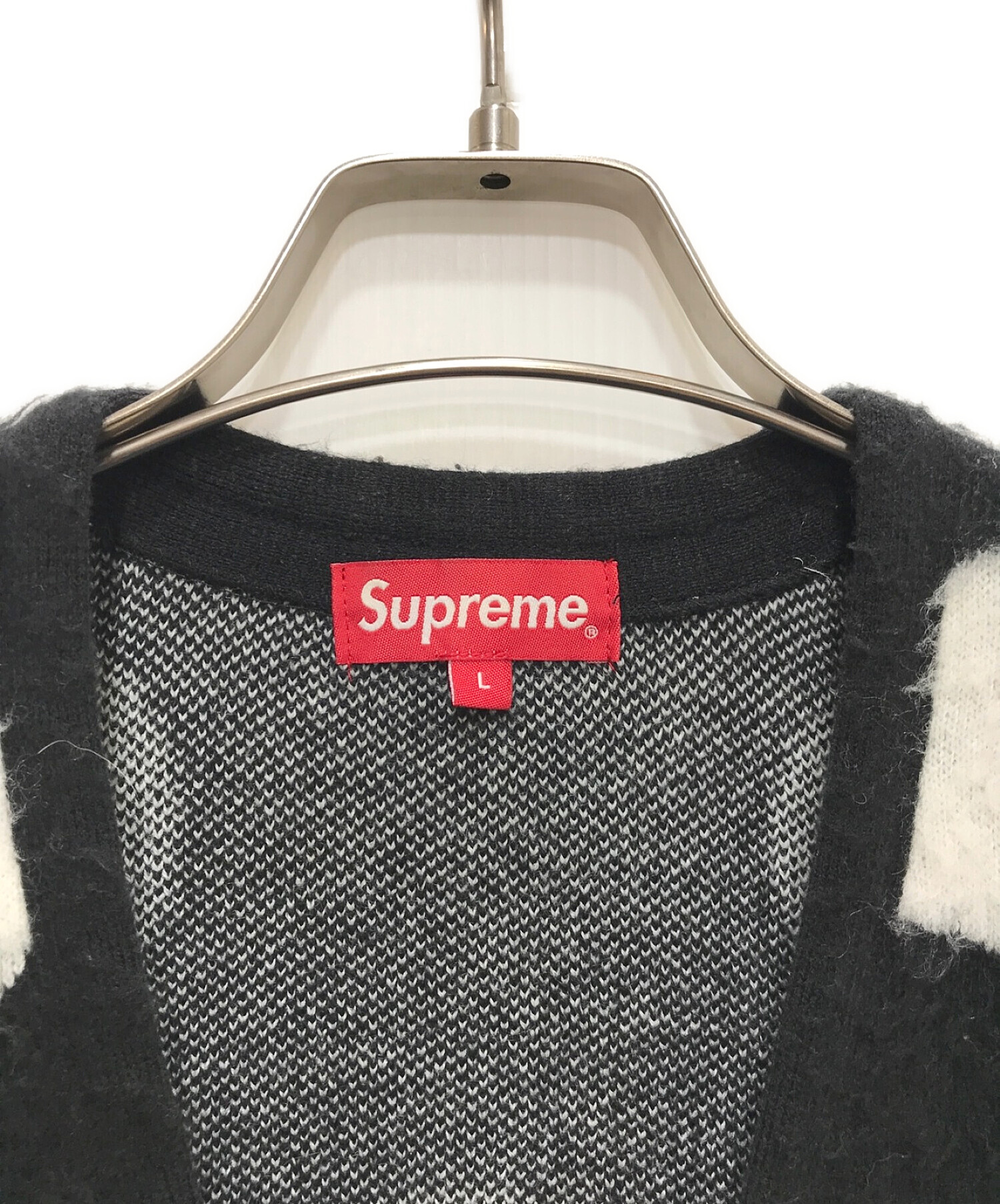 SUPREME (シュプリーム) Brushed Polka Dot Cardigan ブラック サイズ:L