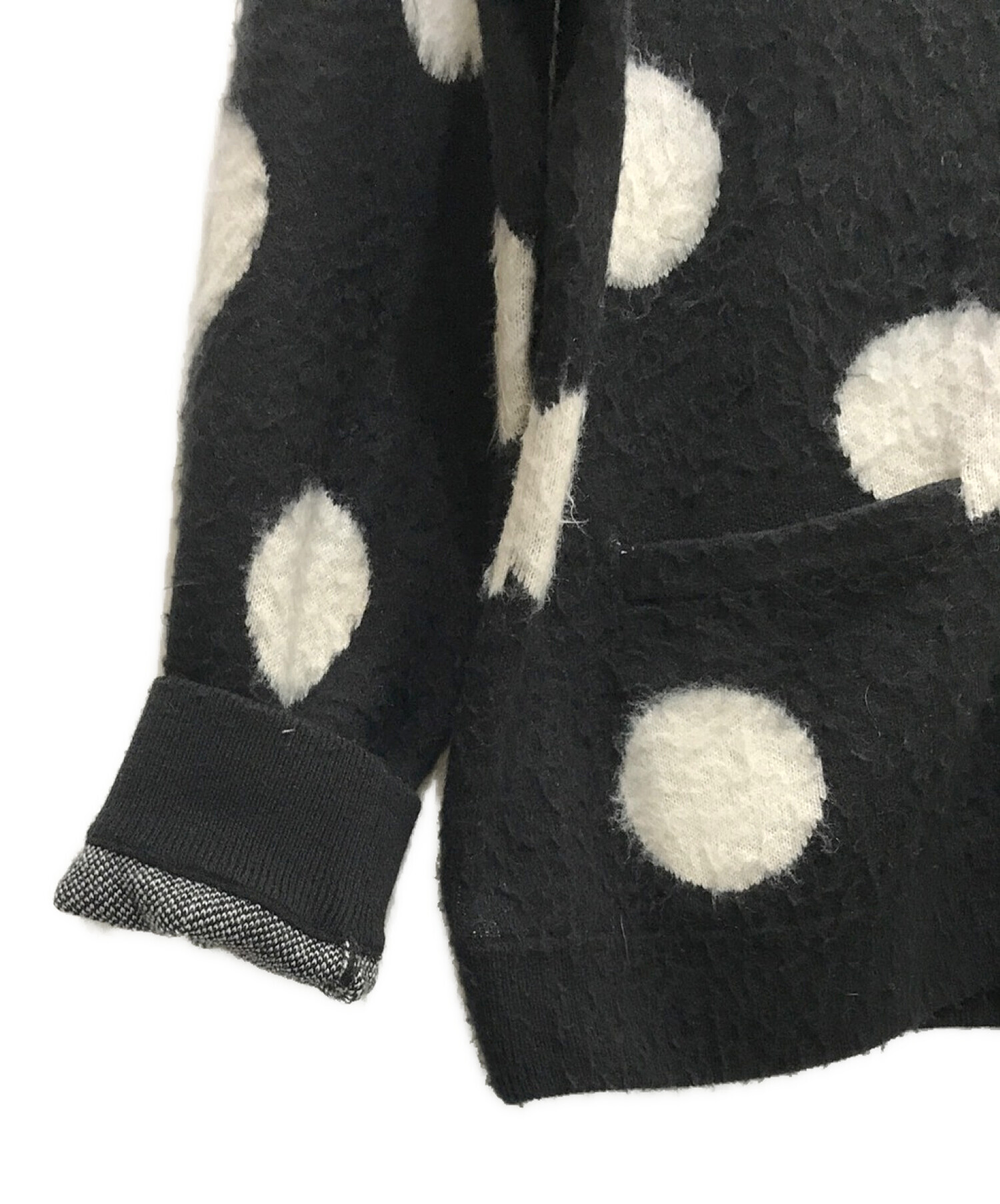 SUPREME (シュプリーム) Brushed Polka Dot Cardigan ブラック サイズ:L