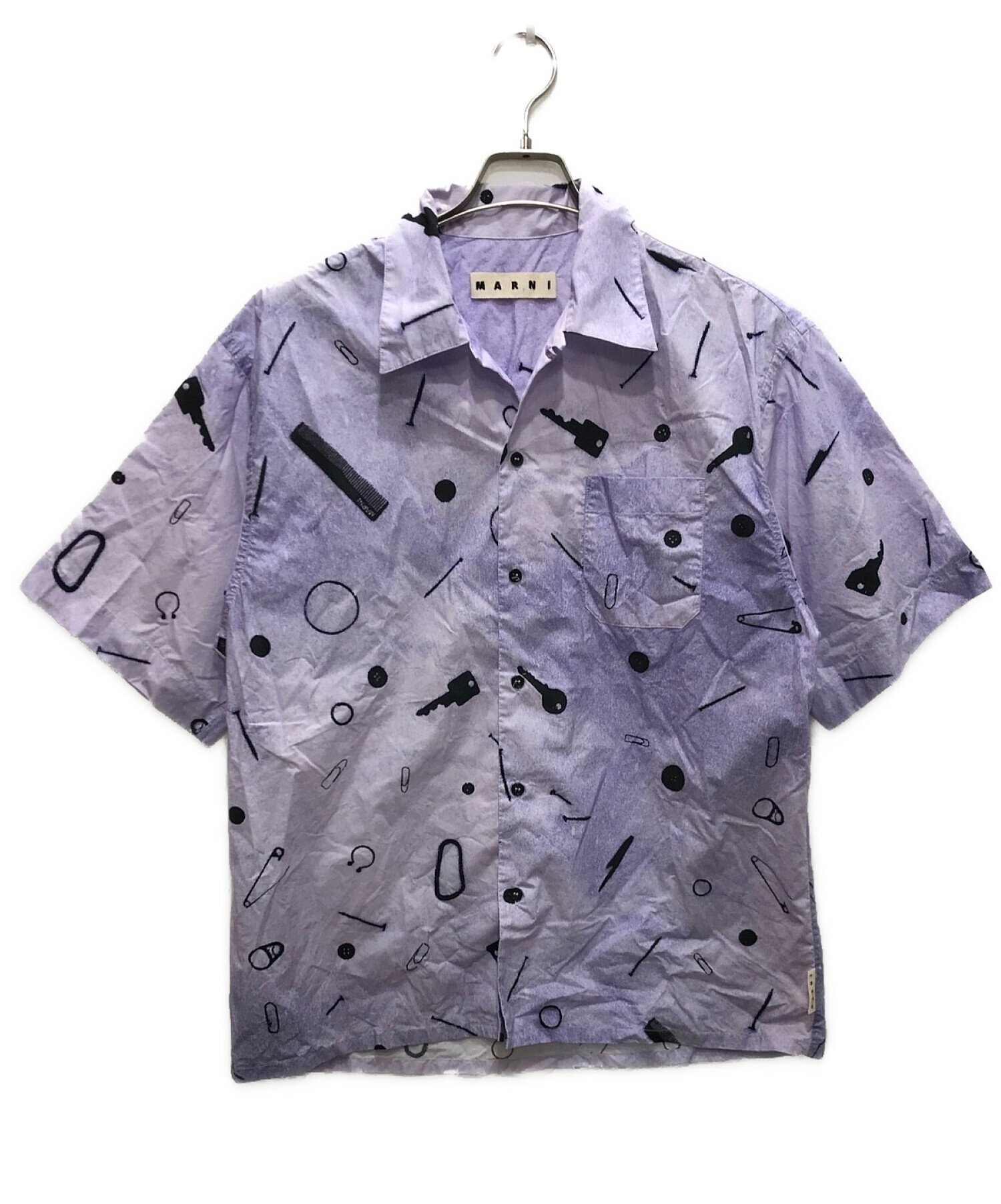 MARNI (マルニ) オープンカラーシャツ パープル サイズ:50