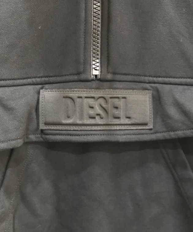 DIESEL (ディーゼル) ハーフジップスウェット ブラック サイズ:M