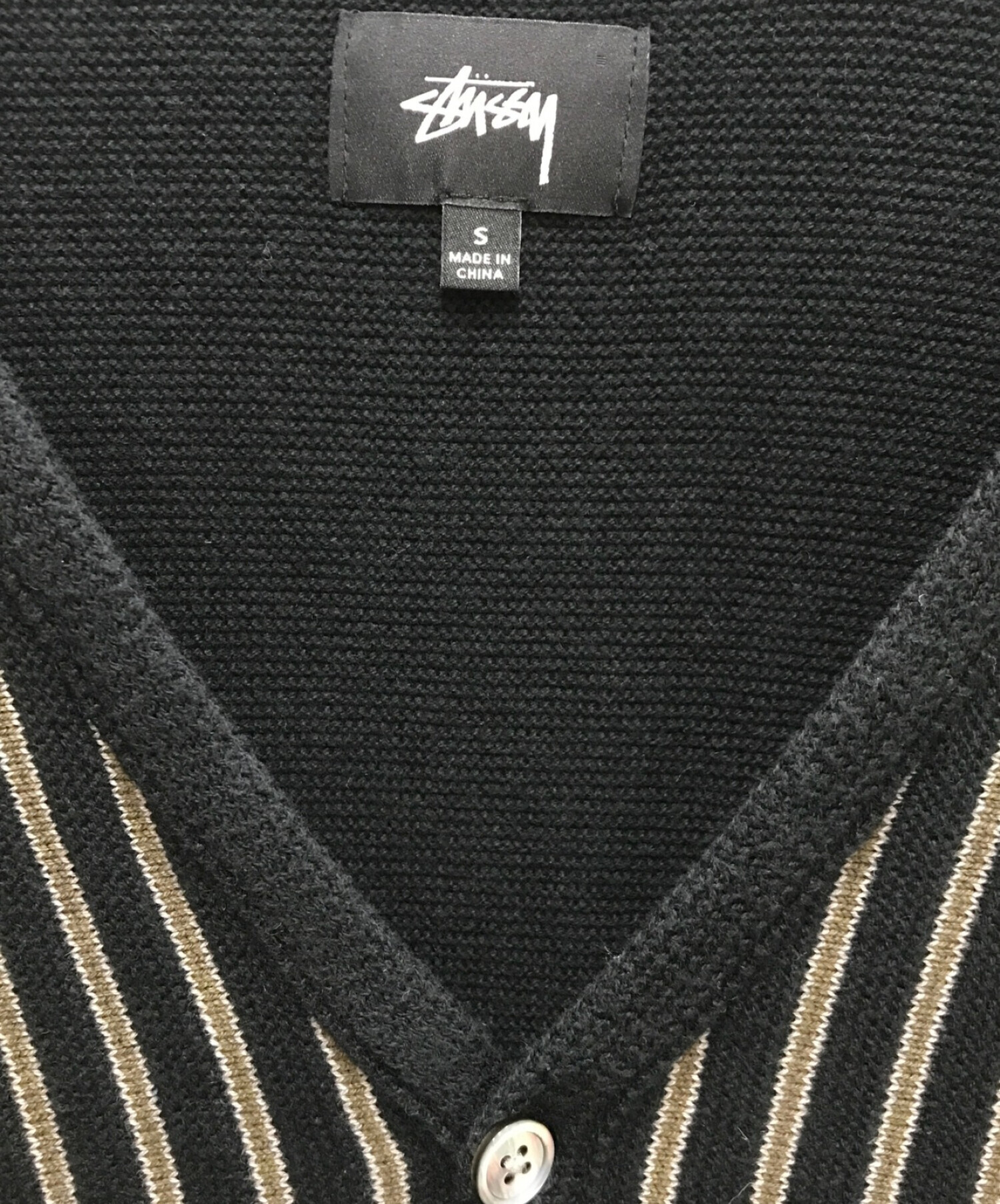 中古・古着通販】stussy (ステューシー) ストライプVネック