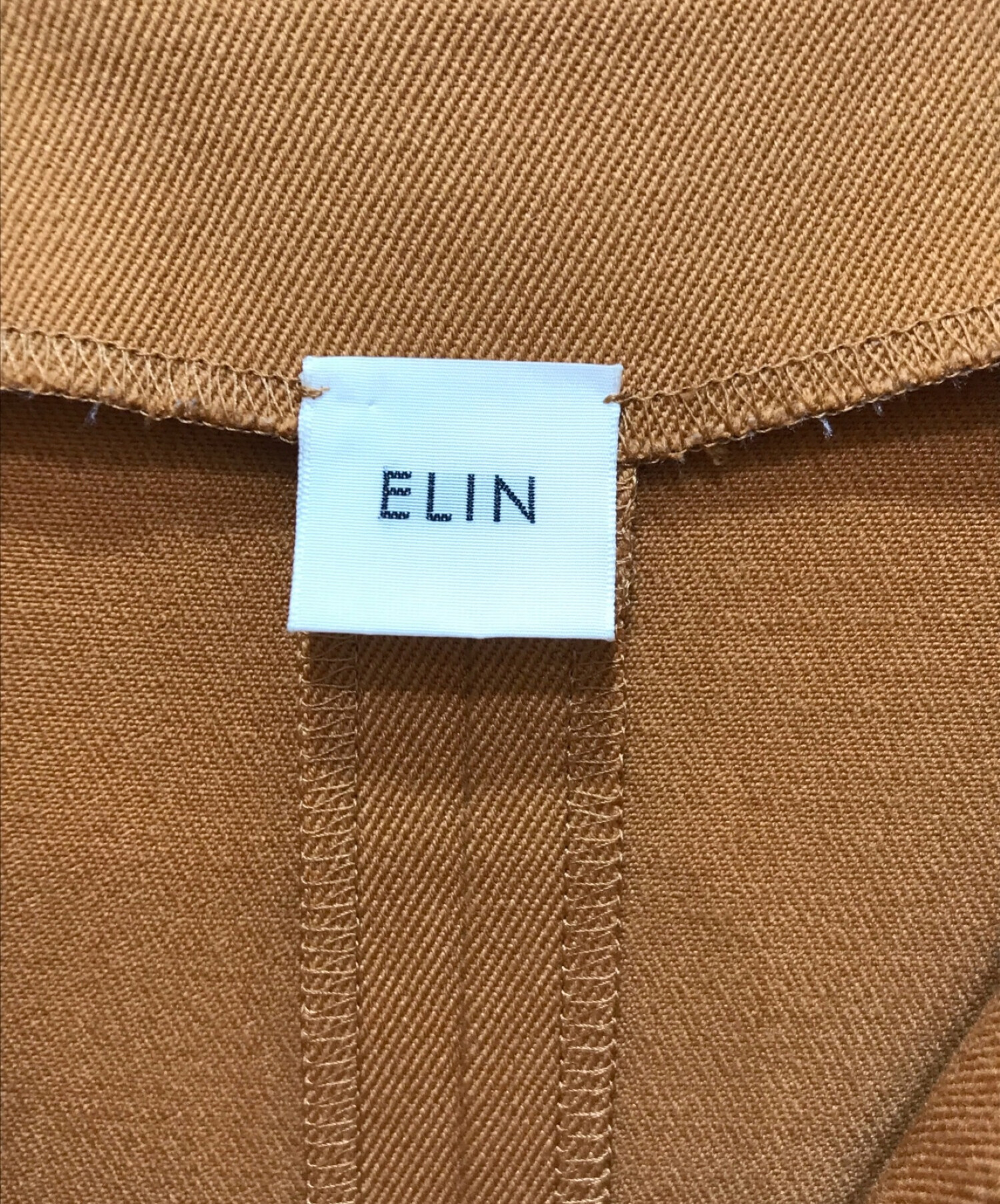 中古・古着通販】ELIN (エリン) ウールチノドレス ブラウン サイズ:36