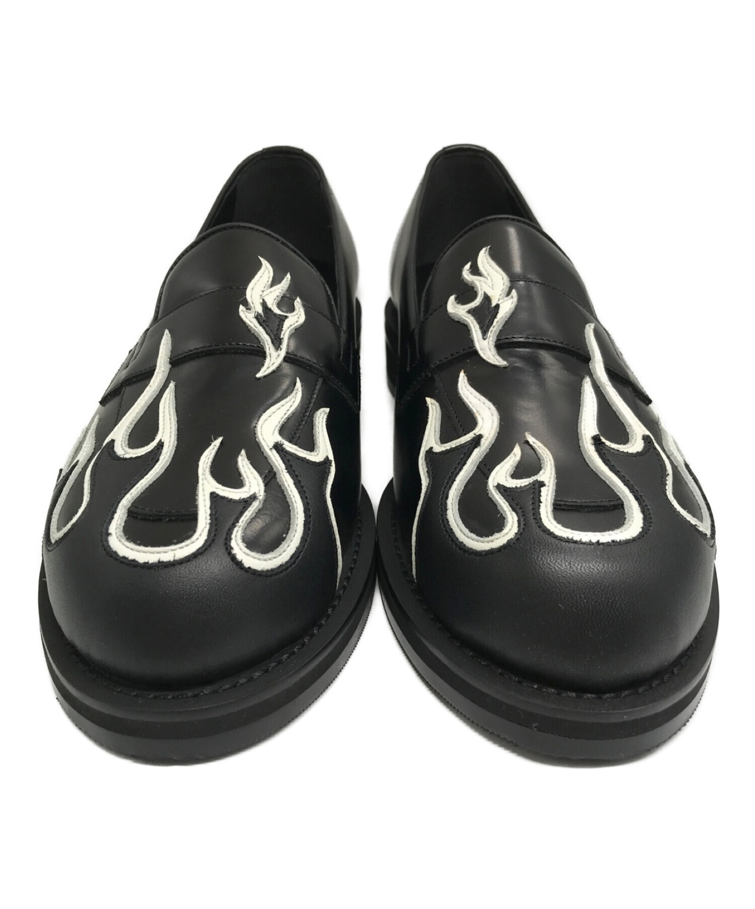 TENDER PERSON (テンダーパーソン) FLAME PATTERN LOAFER ブラック サイズ:270