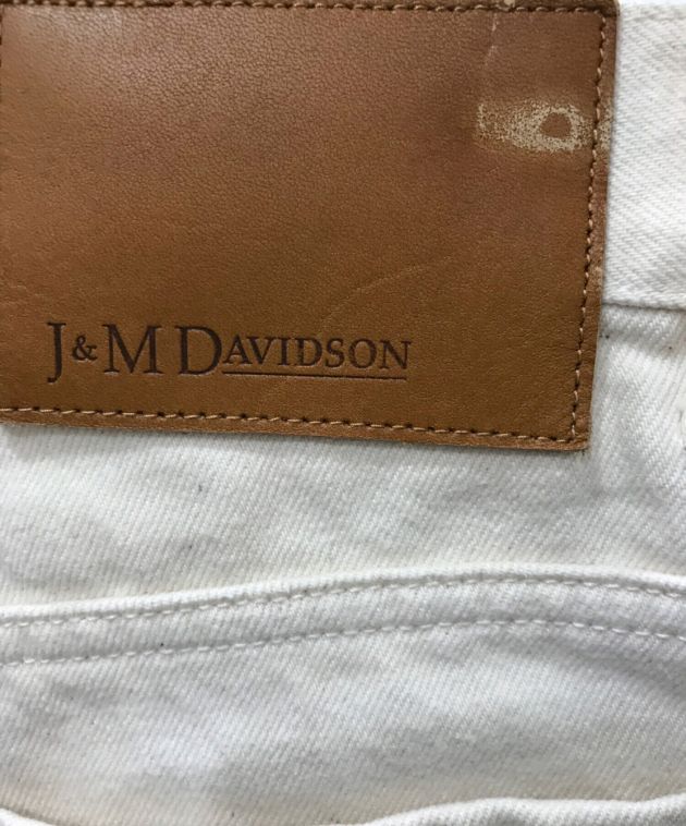 J&M DAVIDSON (ジェイ＆エム デヴィッドソン) ワイドデニムパンツ アイボリー サイズ:8