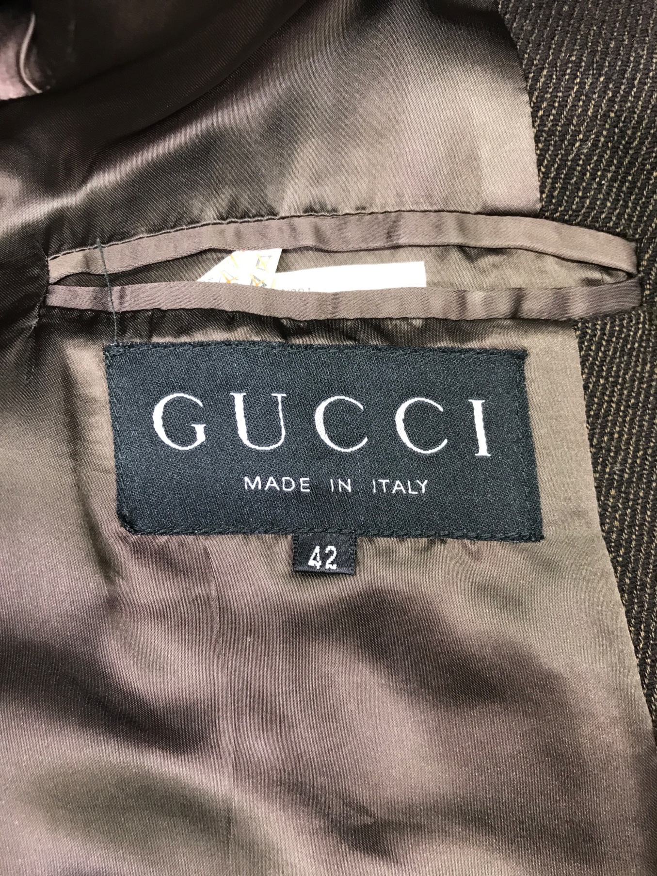 GUCCI (グッチ) ウールトレンチコート ブラウン サイズ:42