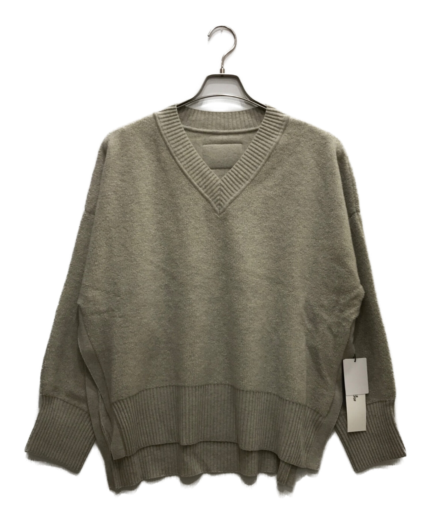 ELE STOLYOF (エレ ストリオフ) Wool pile Reversible Knit Pullover ベージュ サイズ:38 未使用品