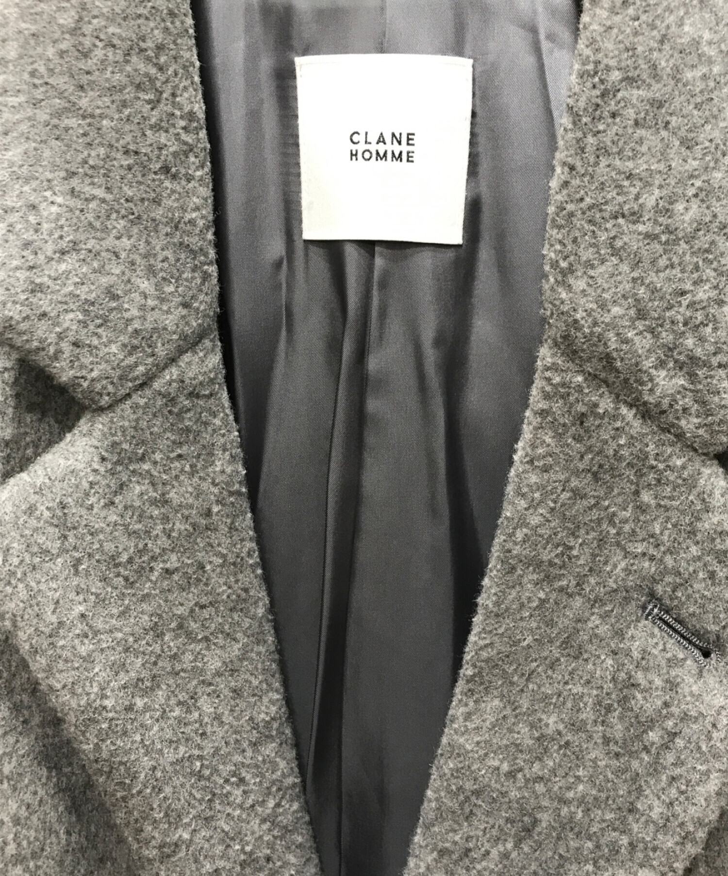 中古・古着通販】CLANE HOMME (クラネ オム) OVER CHESTER COAT グレー