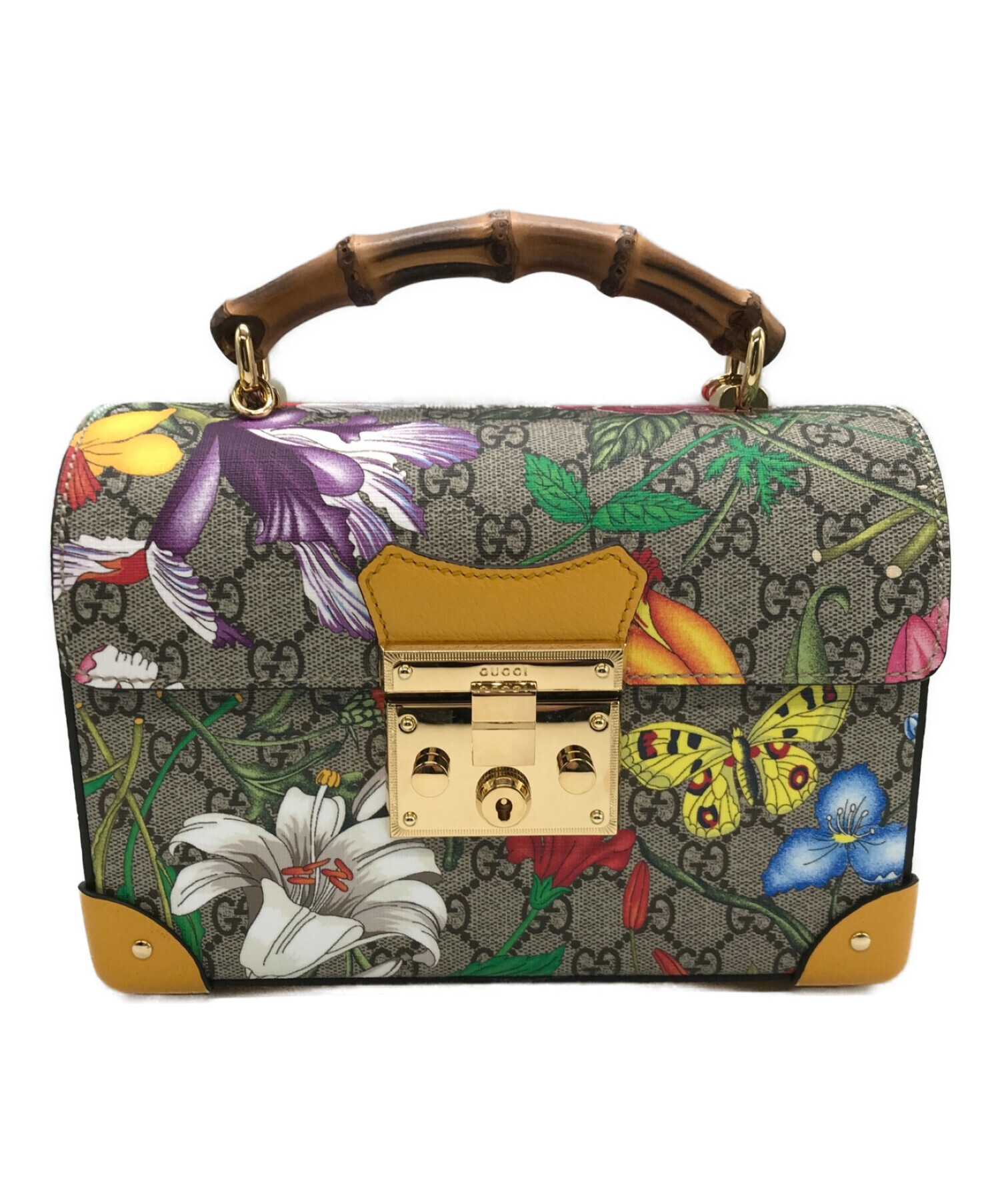 中古・古着通販】GUCCI (グッチ) GGフローラ バンブーハンドル