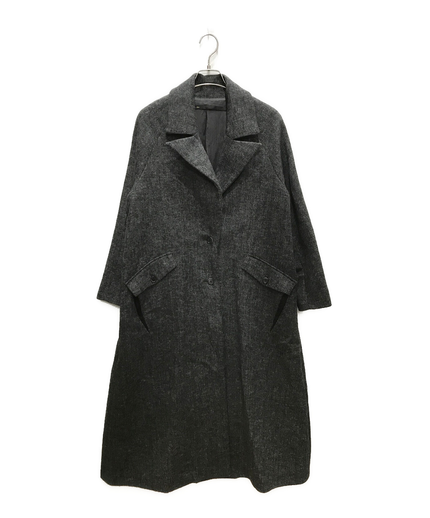 muller of yoshiokubo (ミュラーオブヨシオクボ) Herringbone Long Coat グレー サイズ:SIZE 36