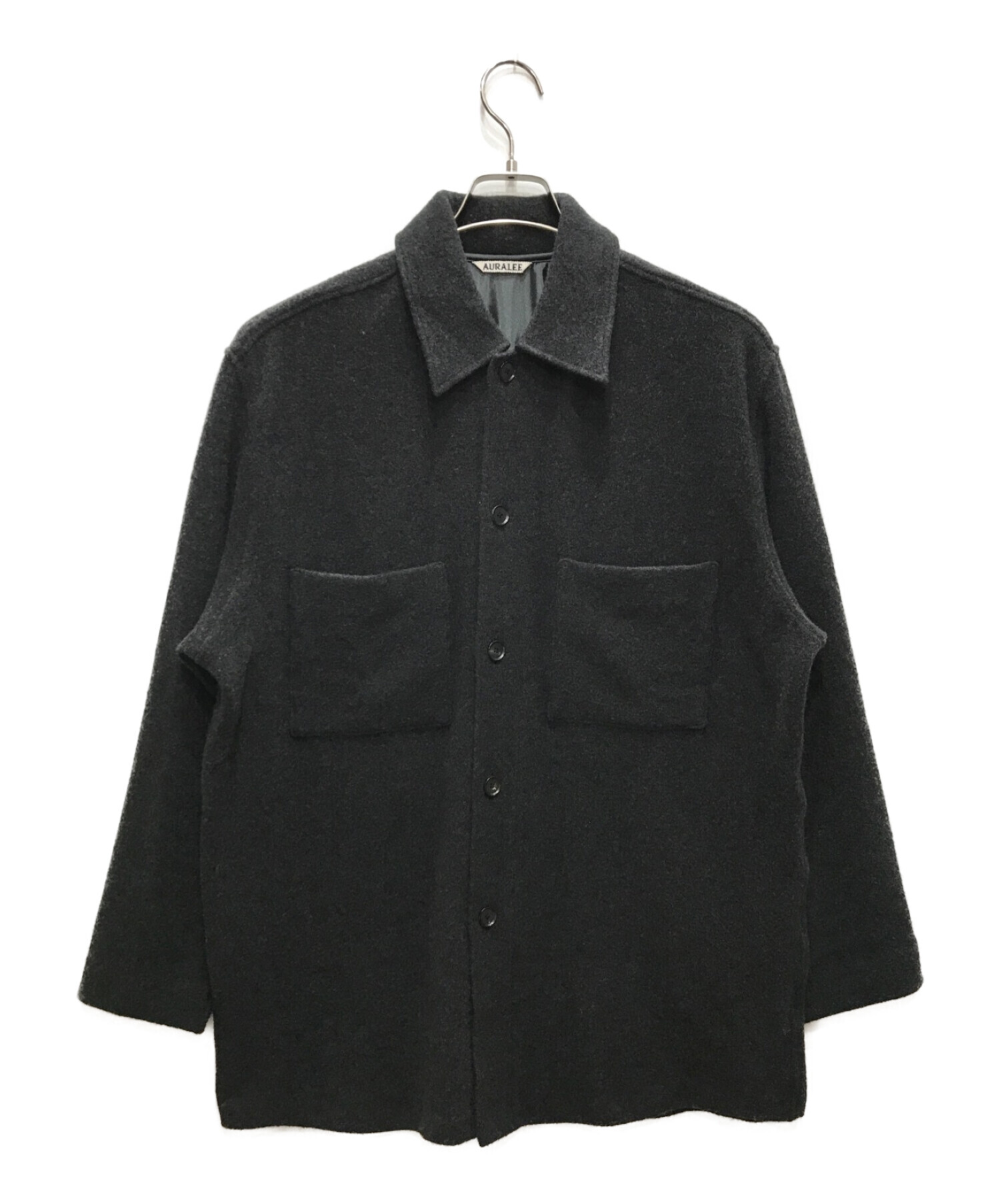 AURALEE (オーラリー) CASHMERE WOOL BRUSHED JERSEY BIG SHIRTS グレー サイズ:SIZE4