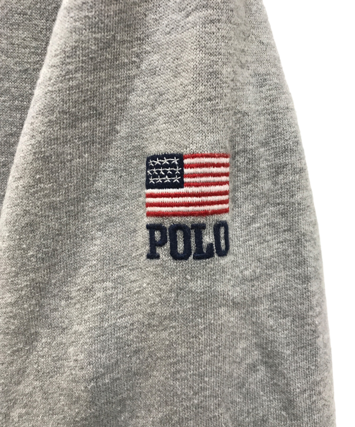 POLO RALPH LAUREN (ポロ・ラルフローレン) Ron Herman (ロンハーマン) 別注 ハーフジップスウェットシャツ グレー  サイズ:M