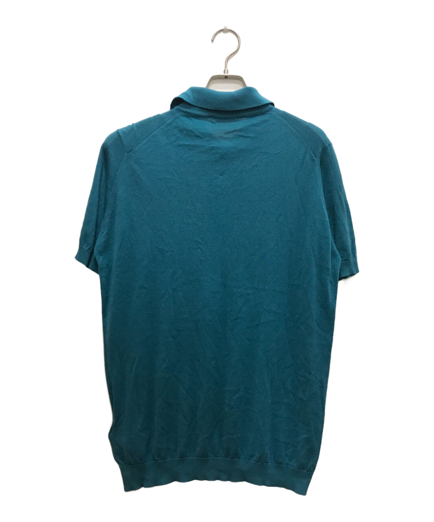 JOHN SMEDLEY (ジョンスメドレー) カシミヤコットンニットポロシャツ ブルー サイズ:M