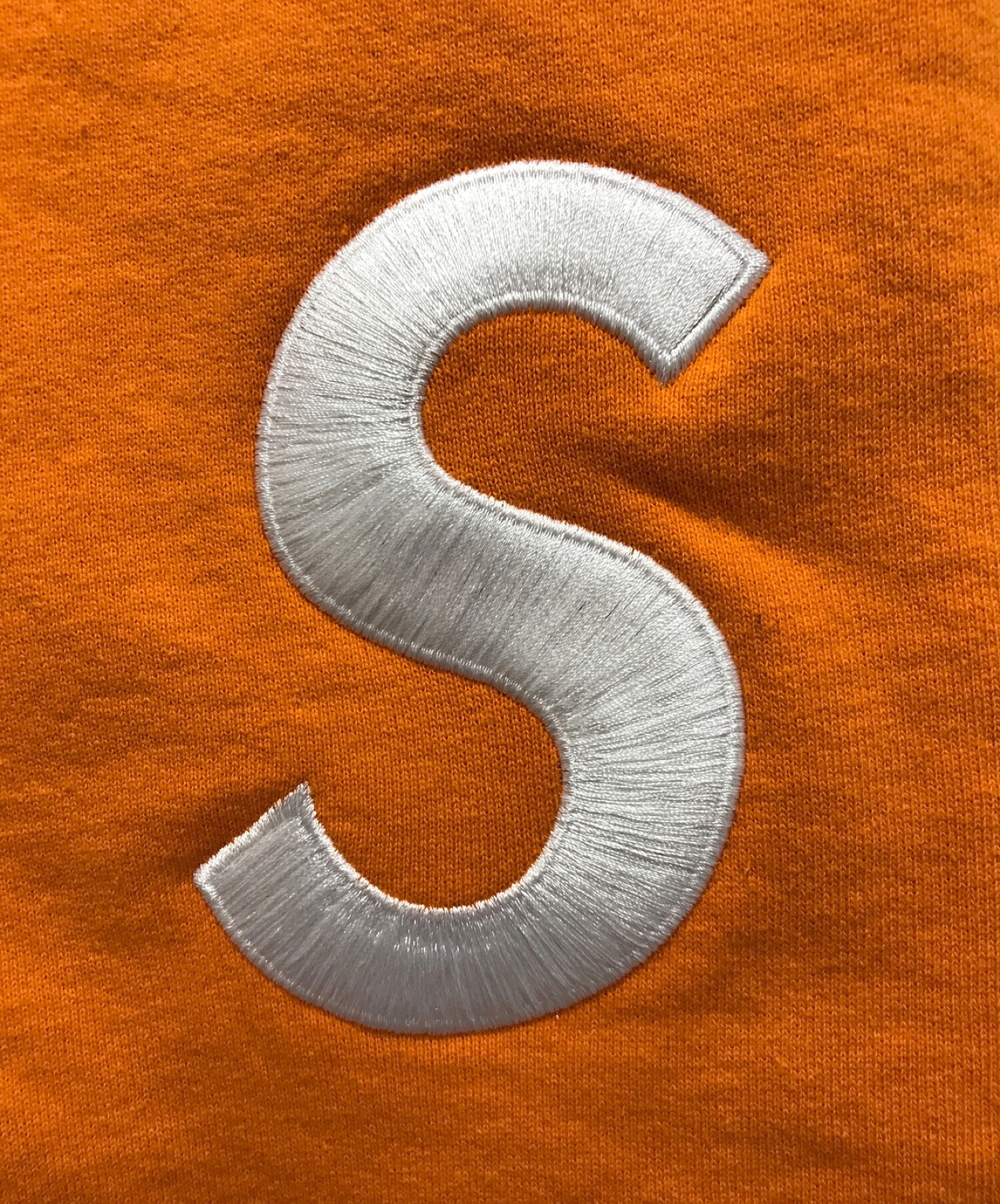 SUPREME (シュプリーム) S Logo Colorblocked Sweatshort オレンジ×ブラック サイズ:Small