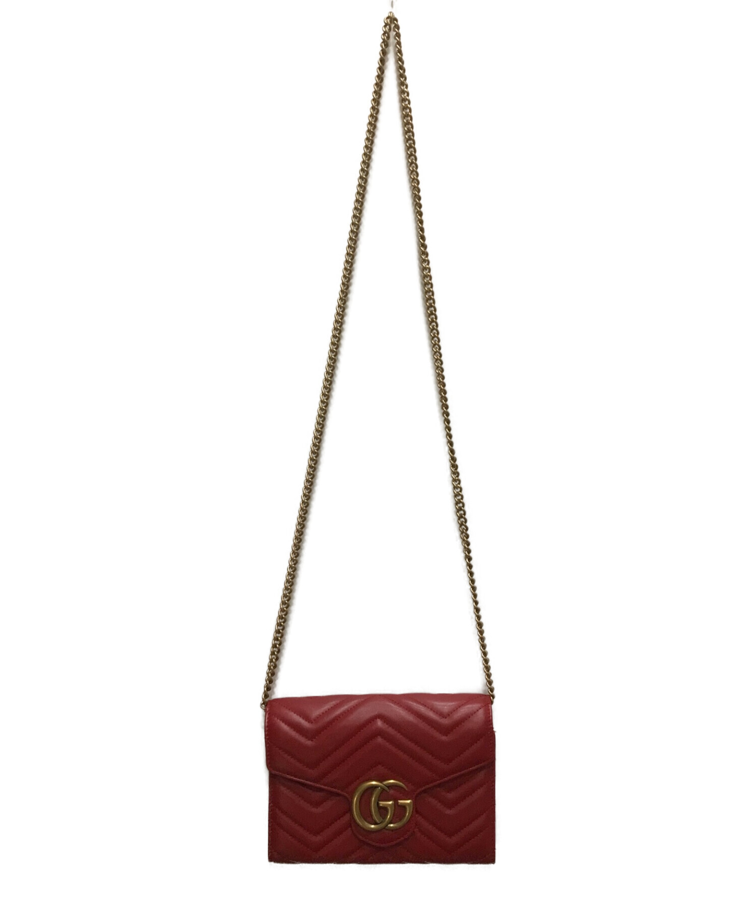 中古・古着通販】GUCCI (グッチ) GGマーモント チェーンウォレット