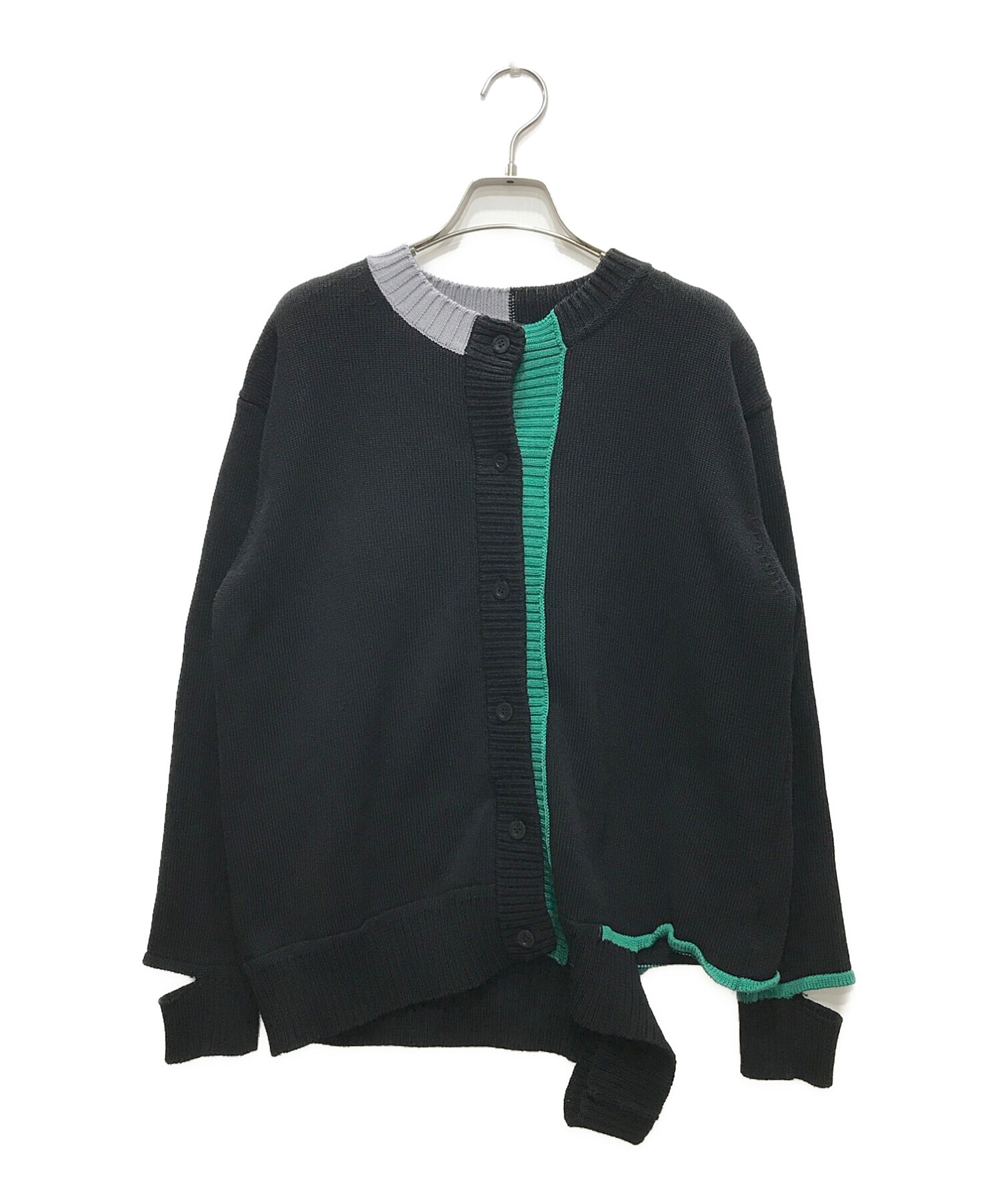 中古・古着通販】soduk (スドーク) Tape and Hole Knit Cardigan