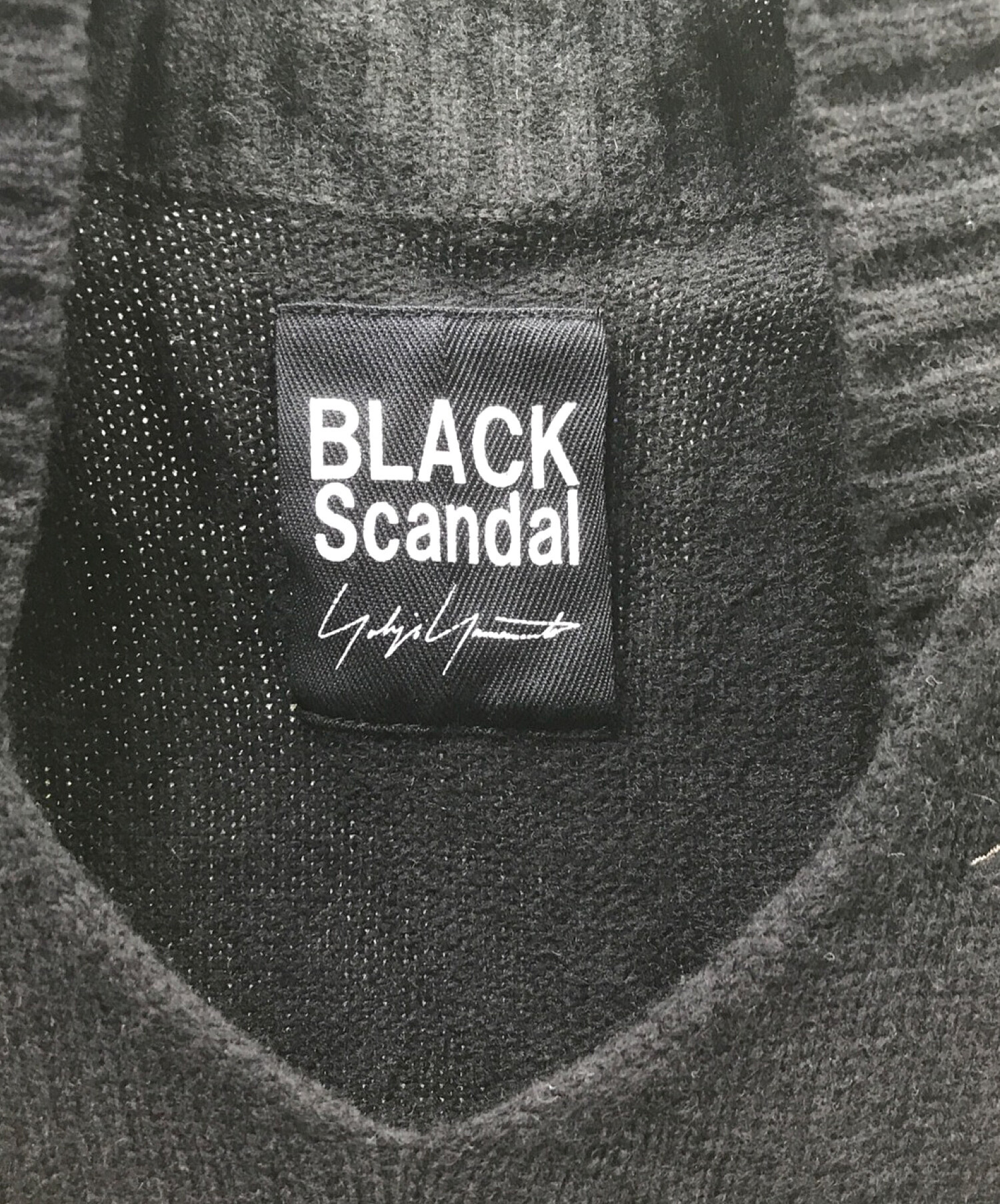 BLACK Scandal Yohji Yamamoto (ブラックスキャンダルヨウジヤマモト) スパイダー刺繍 ニットベスト ブラック  サイズ:SIZE3