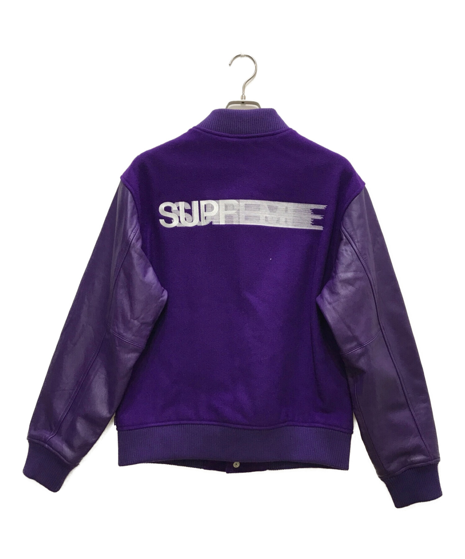 66cm袖丈SUPREME Motion Logo Varsity Jacket M 紫