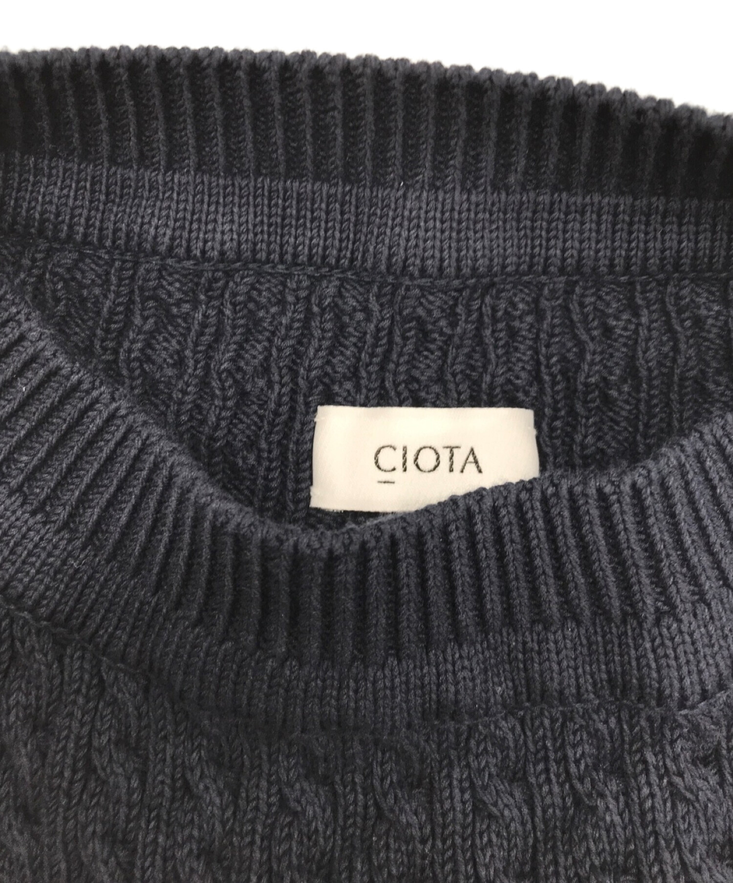 中古・古着通販】CIOTA (シオタ) スビンコットン ケーブルニット