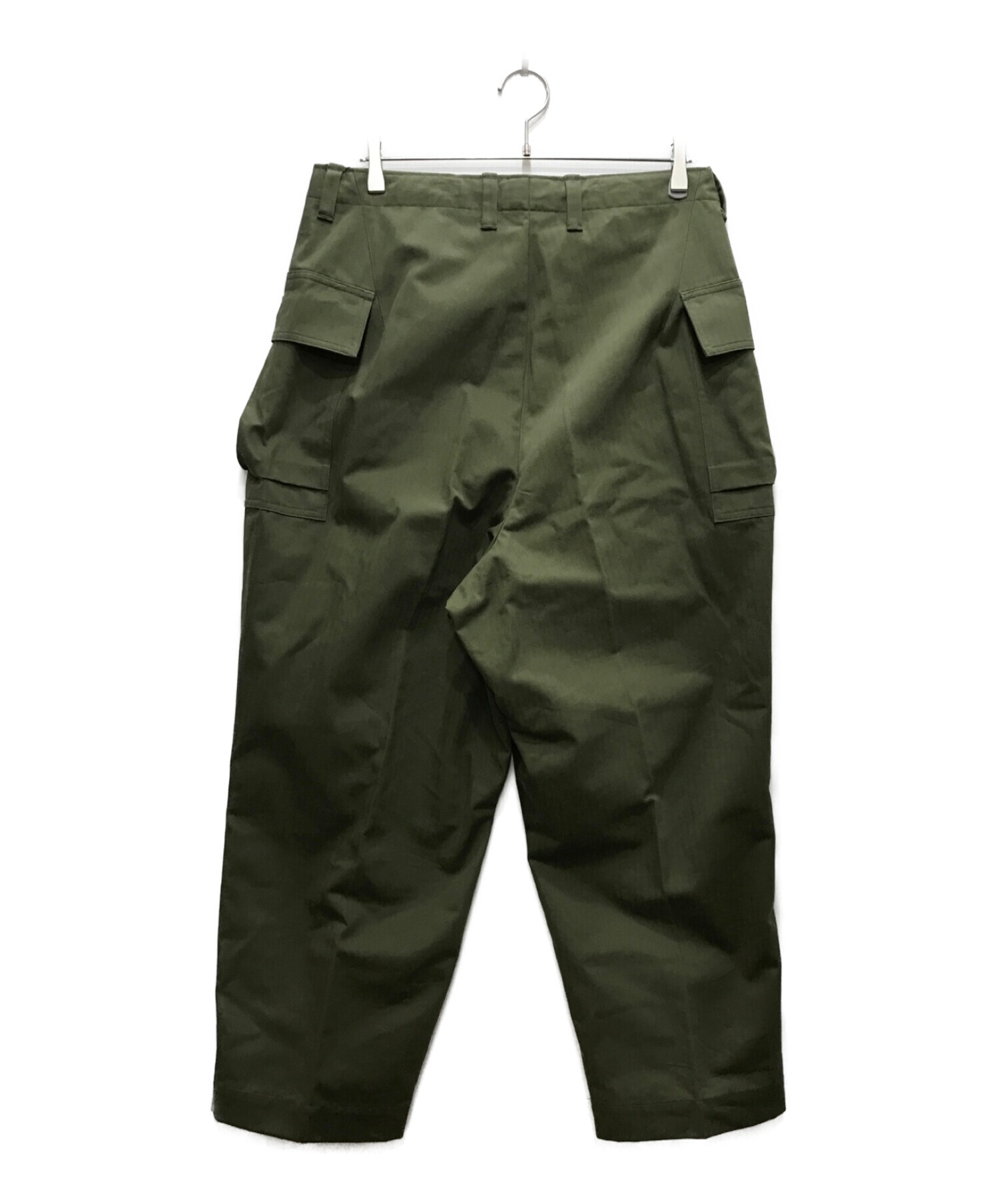 HAVERSACK (ハバーサック) HERRINGBONE MILITALY PANTS グリーン サイズ:L 未使用品