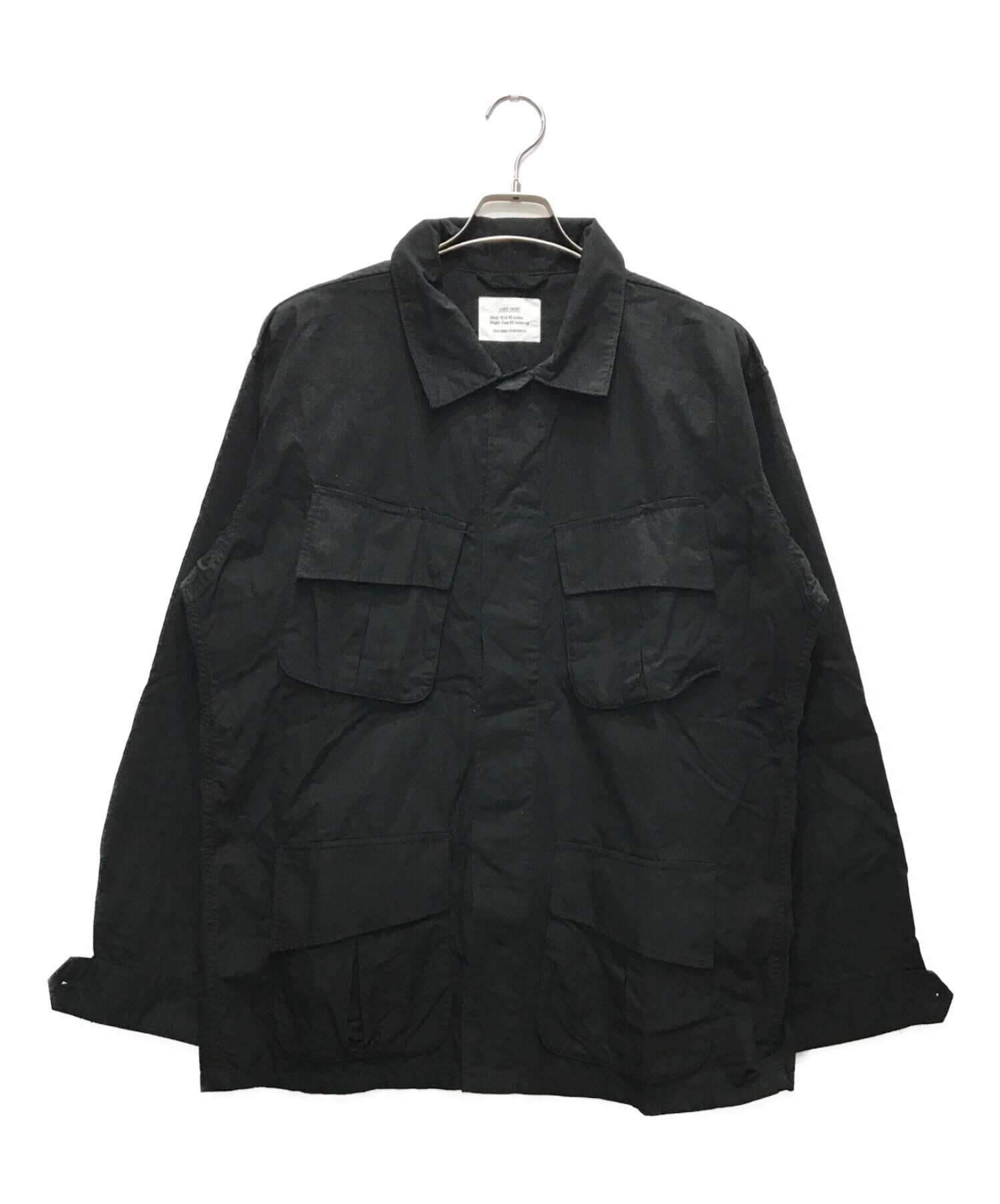 CALIFORNIA SPORTSWEAR (カリフォルニア スポーツウェア) JUNGLE FATIGUE JACKET ブラック  サイズ:LARGE SHORT