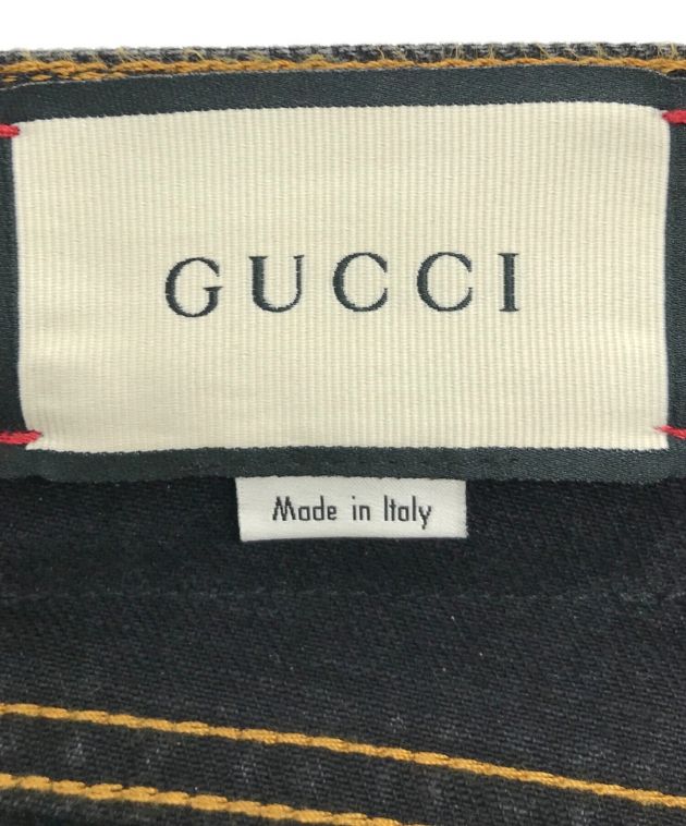 中古・古着通販】GUCCI (グッチ) エンブロイダリー デニムパンツ