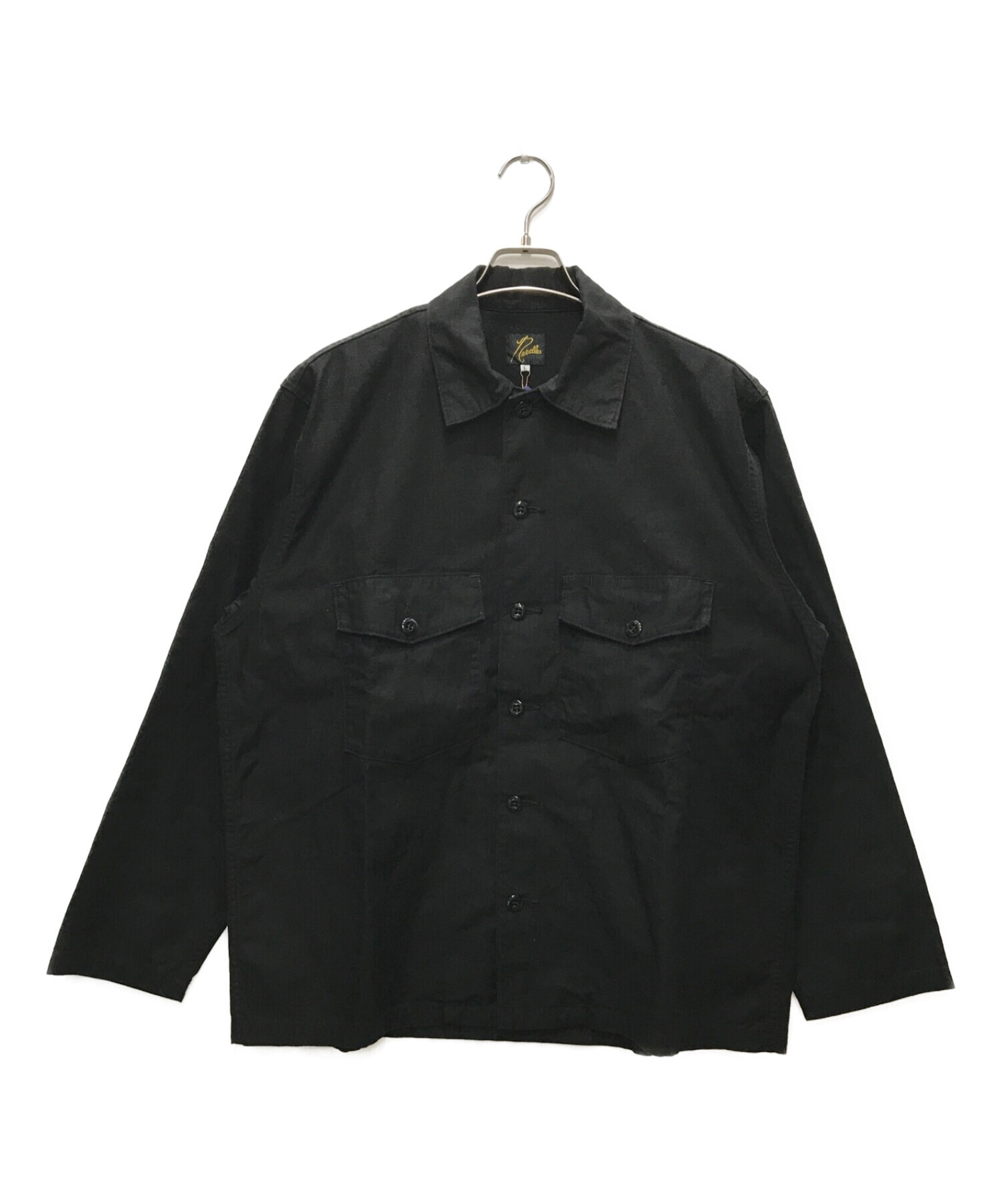 Needles (ニードルズ) L/S FATIGUE SHIRT - BACK SATEEN ブラック サイズ:L