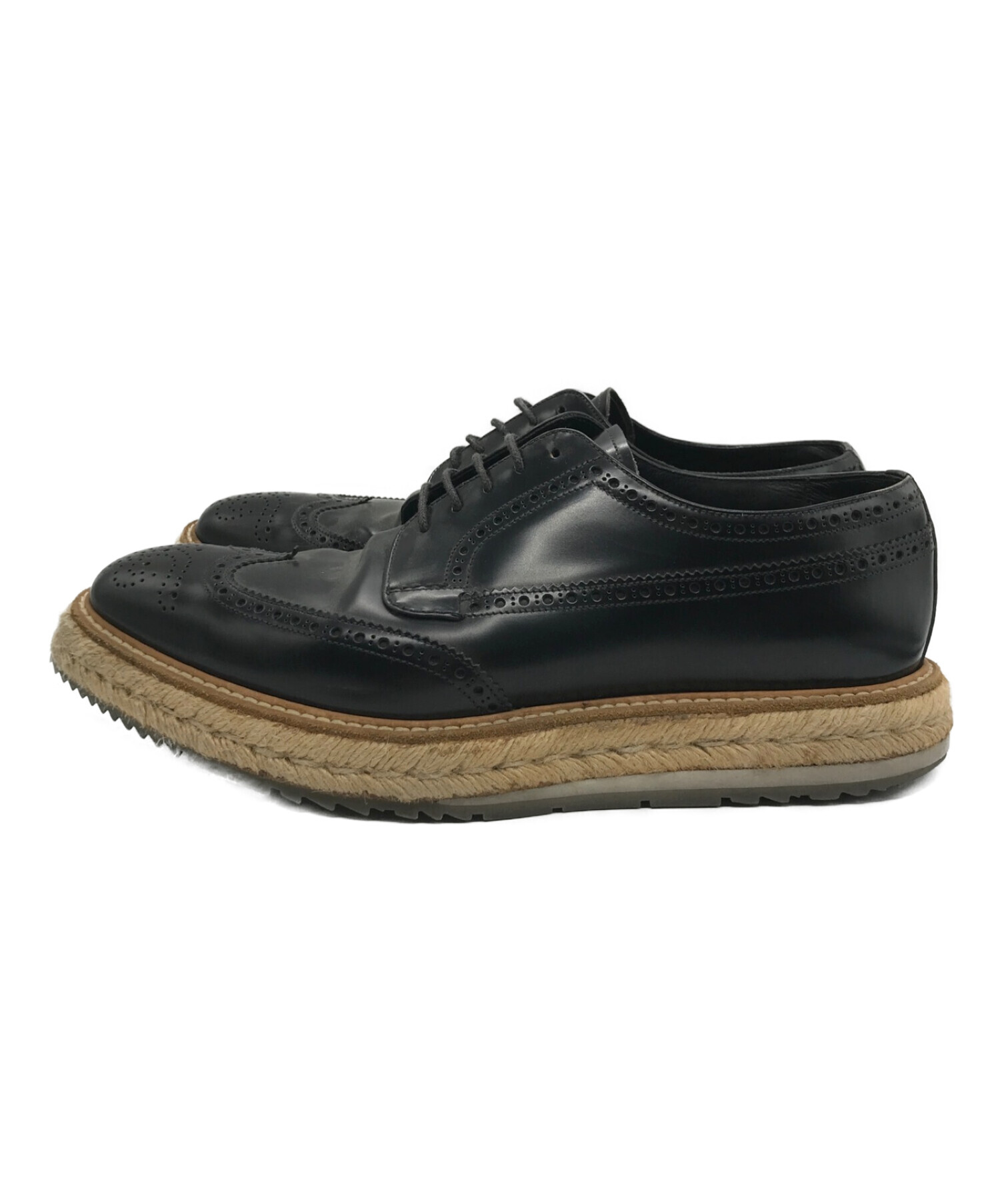 全商品対象が PRADA◇シューズ/US8.5/BLK/2DE104 - メンズシューズ