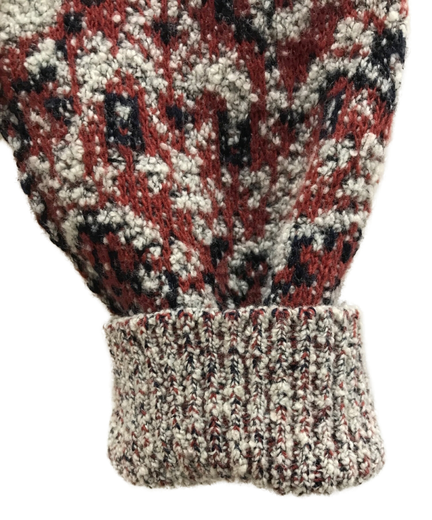 TOGA PULLA (トーガ プルラ) Rug jacquard knit pullover/ラグジャカードニットプルオーバー グレー サイズ:38