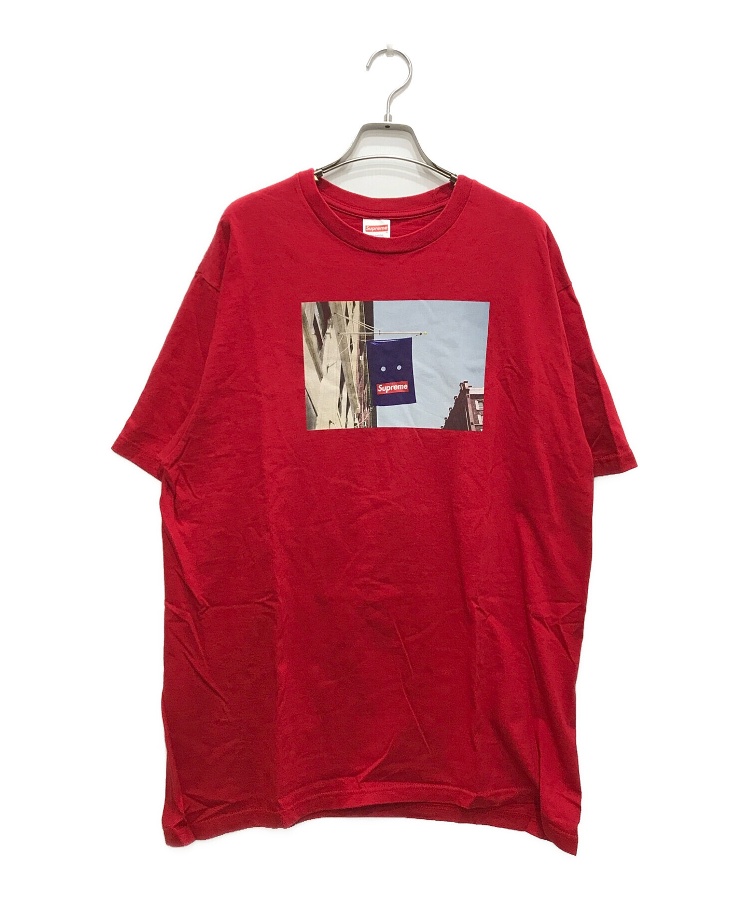 SUPREME (シュプリーム) Banner Tee/バナーTシャツ レッド サイズ:L