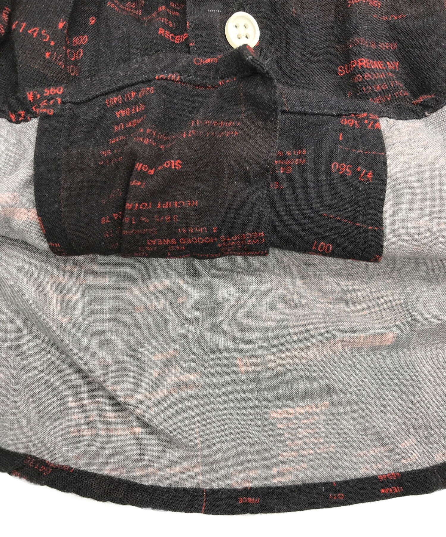 中古・古着通販】SUPREME (シュプリーム) レシートレーヨンS/Sシャツ Receipts Rayon S/S Shirt ブラック  サイズ:L｜ブランド・古着通販 トレファク公式【TREFAC FASHION】スマホサイト