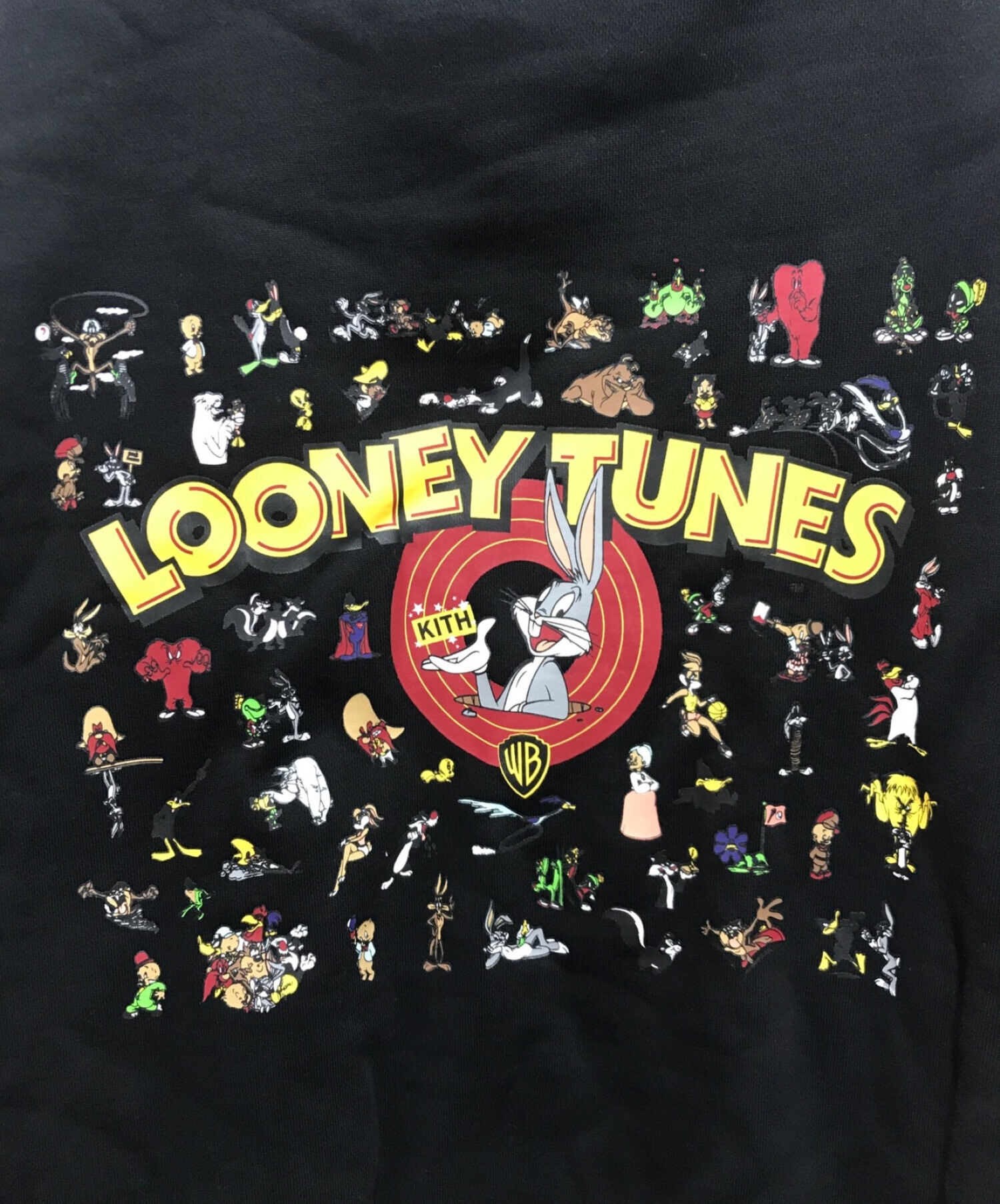 KITH (キス) LOONEY TUNES (ルーニーチューンズ) コラボプルオーバーパーカー ブラック サイズ:XL