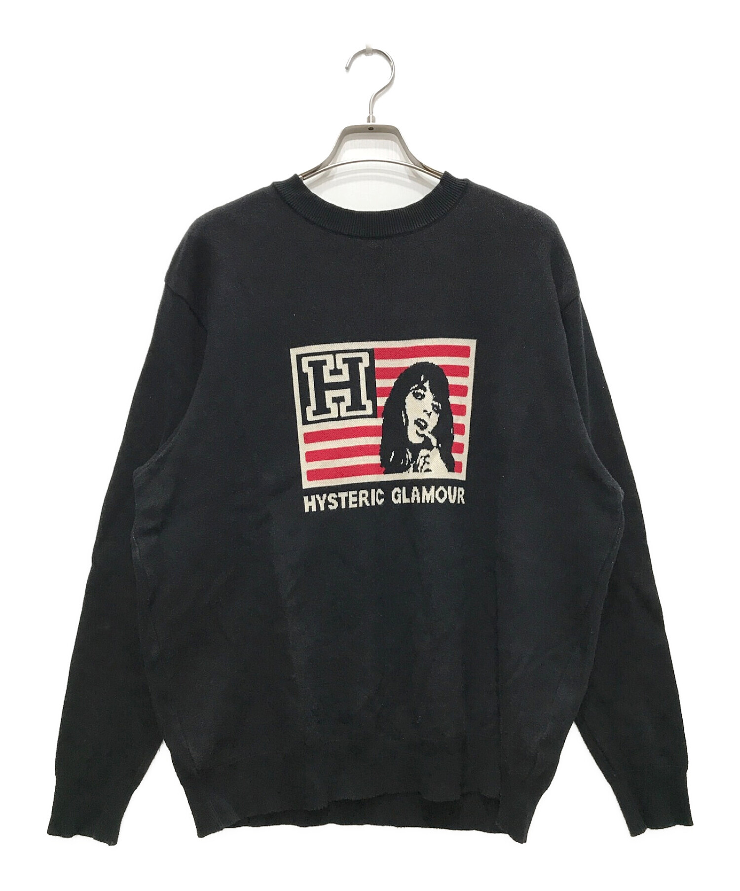 Hysteric Glamour (ヒステリックグラマー) クルーネックニット ブラック サイズ:XL