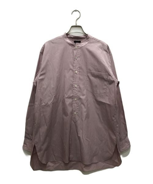 【中古・古着通販】leno (リノ) BAND COLLAR SHIRT STRIPE/バンドカラーストライプシャツ ピンク サイズ:1  未使用品｜ブランド・古着通販 トレファク公式【TREFAC FASHION】スマホサイト