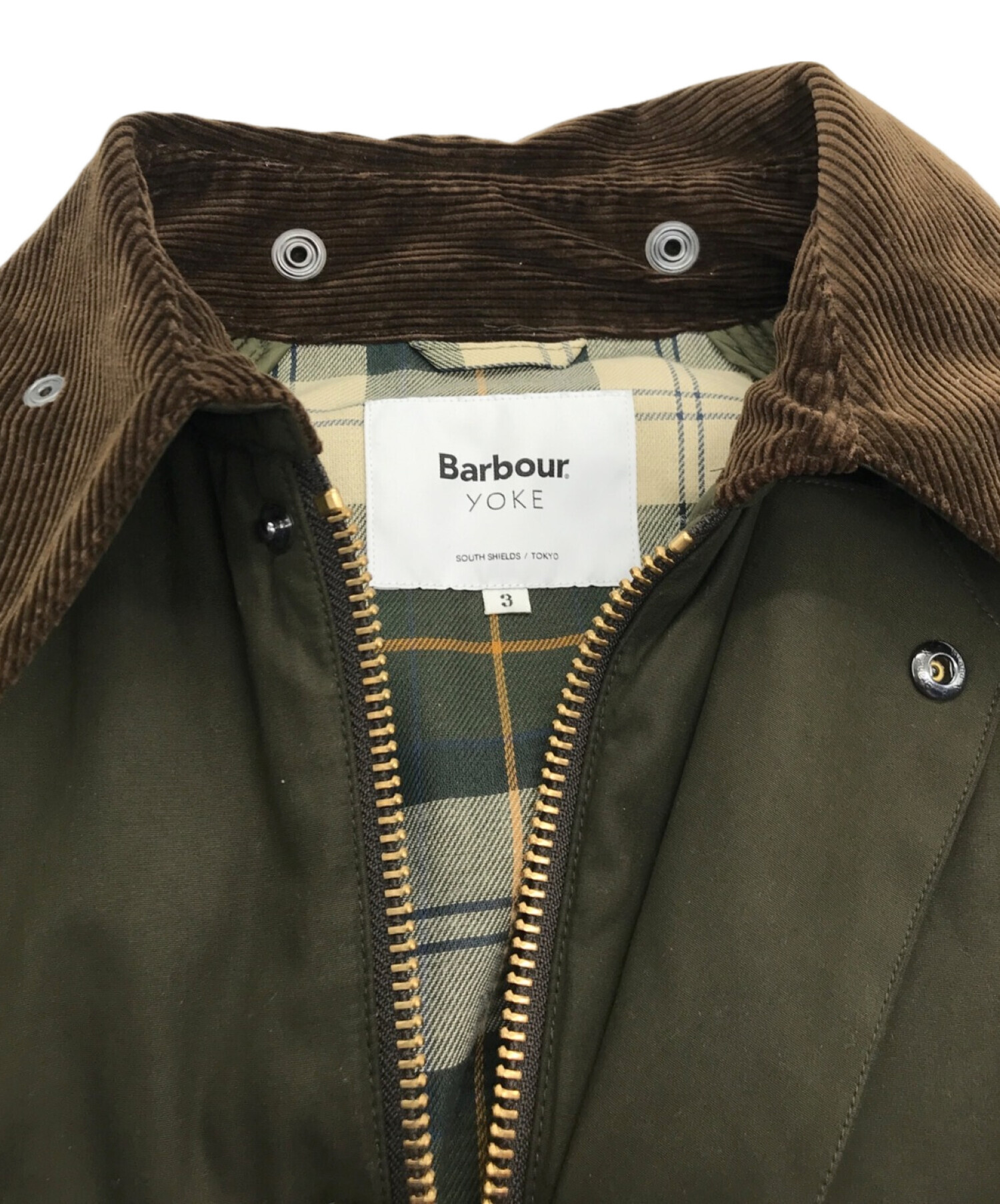 Barbour (バブアー) YOKE (ヨーク) JOURNAL STANDARD (ジャーナルスタンダード)  GAMEFAIR×LIDDESDALE ドッキングコート/ゲームフェア×リデスデイル オリーブ サイズ:3